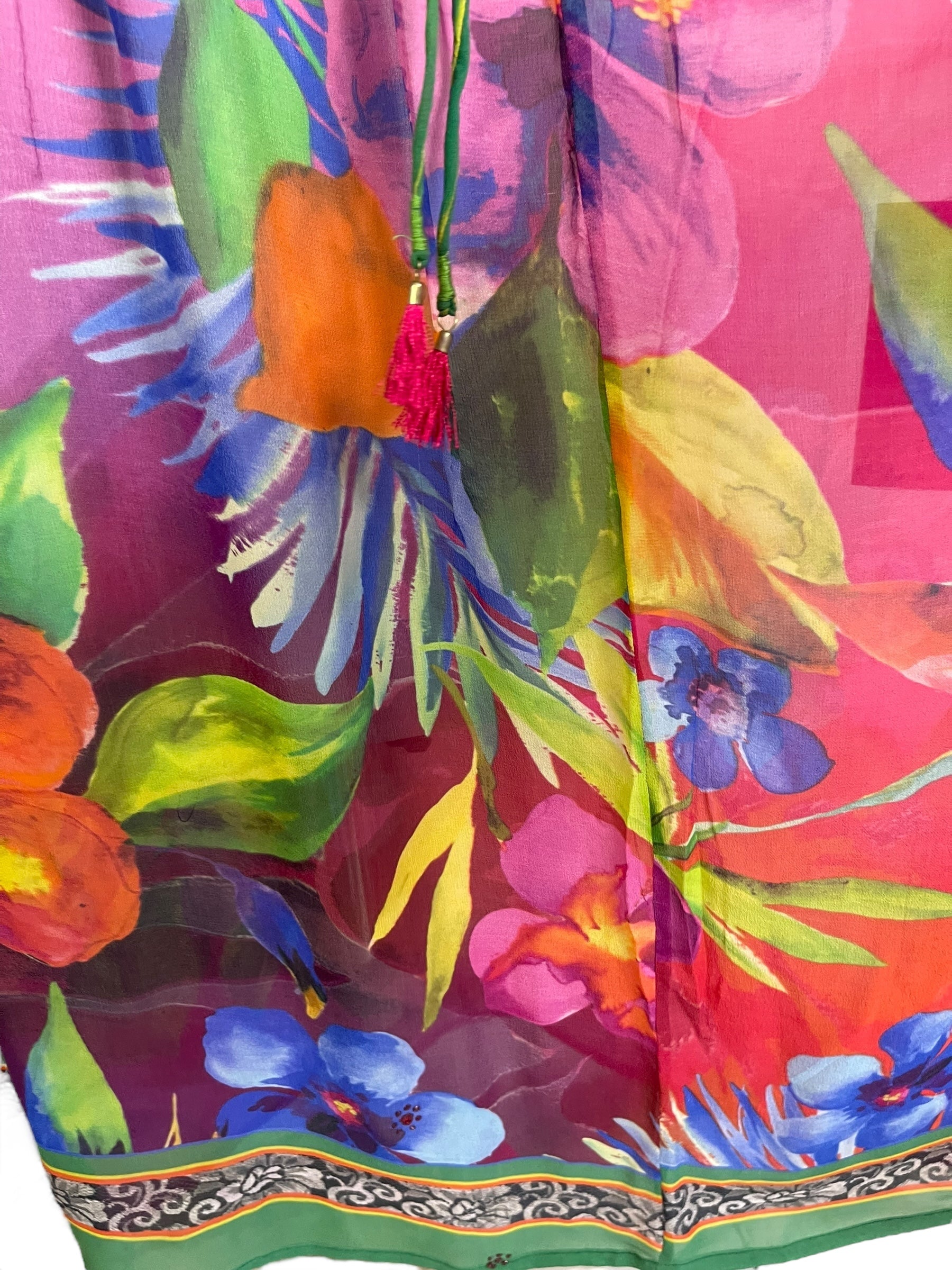 PRG6789 Sheer Wabi Sabi Pure Silk Maxi Kaftan