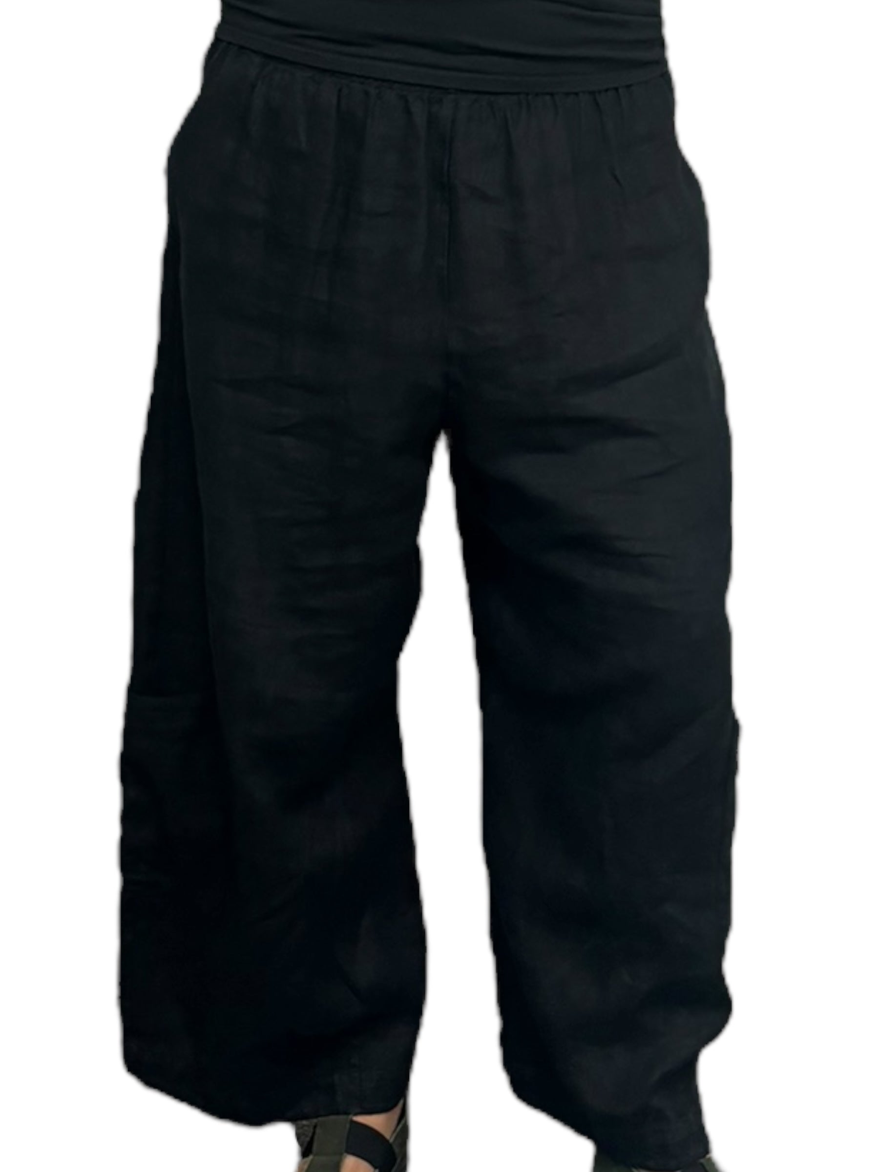 IN STOCK BLACK Fall 2026 Bryn Walker Heavy Linen Casbah Pants
