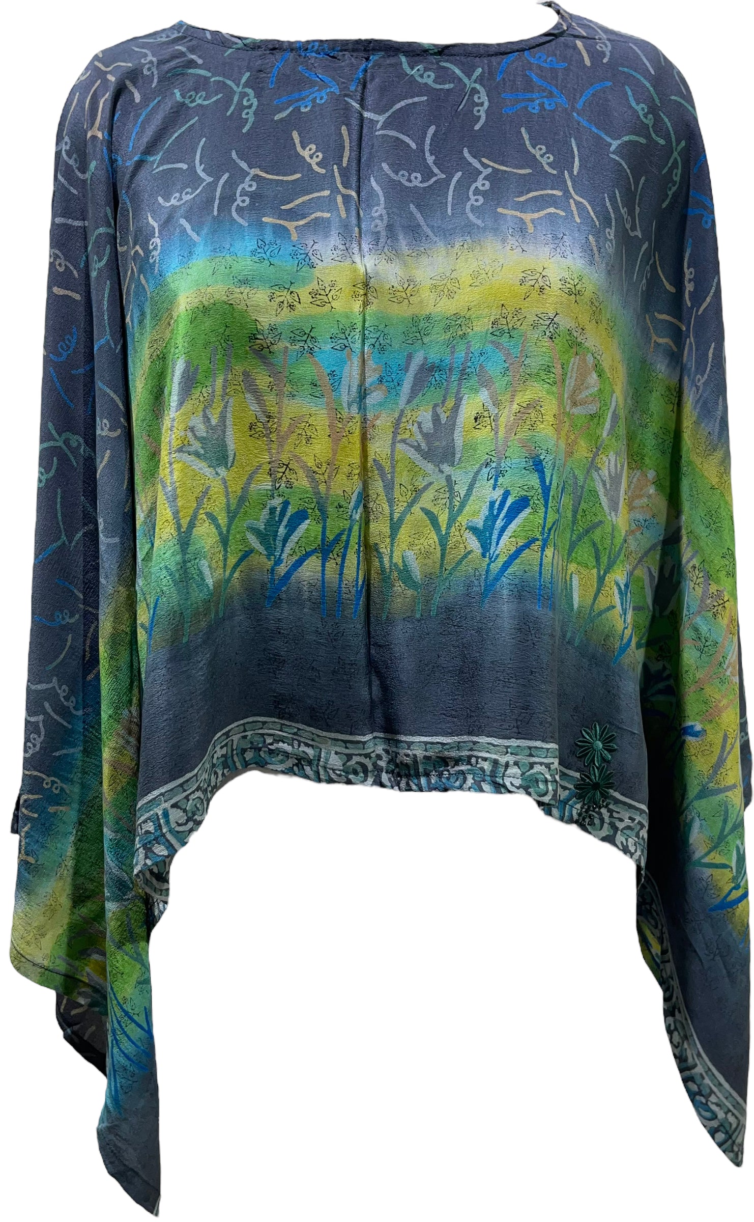 PRC5635 Avatar Pure Silk Capelet Poncho