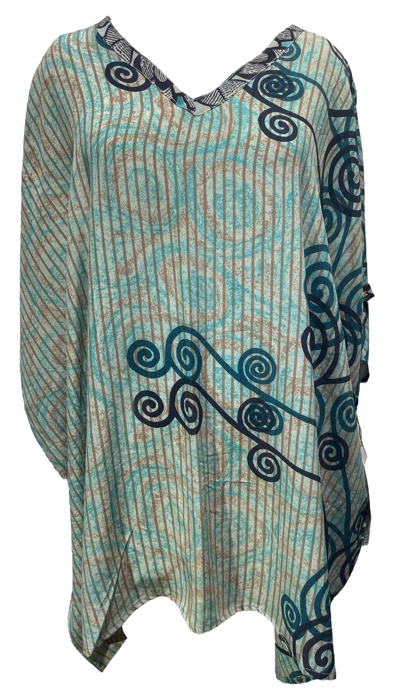 PRC4683 Avatar Pure Silk Short Kaftan Tunic