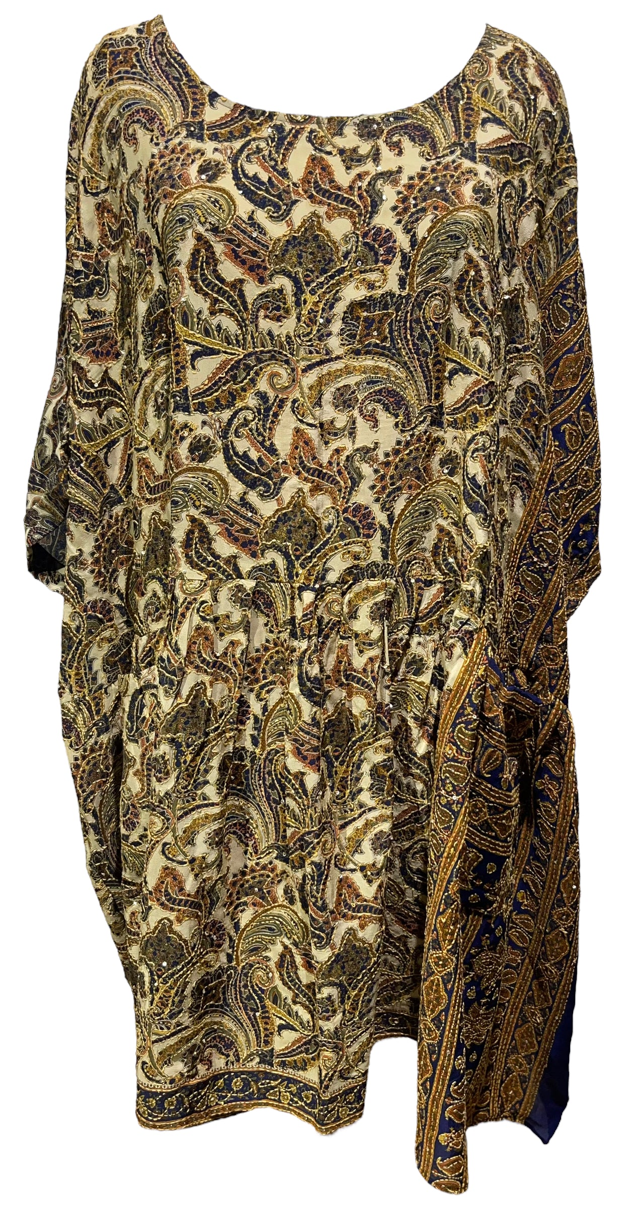 PRG4552 Sheer Avatar Pure Silk Boxy Babydoll Dress