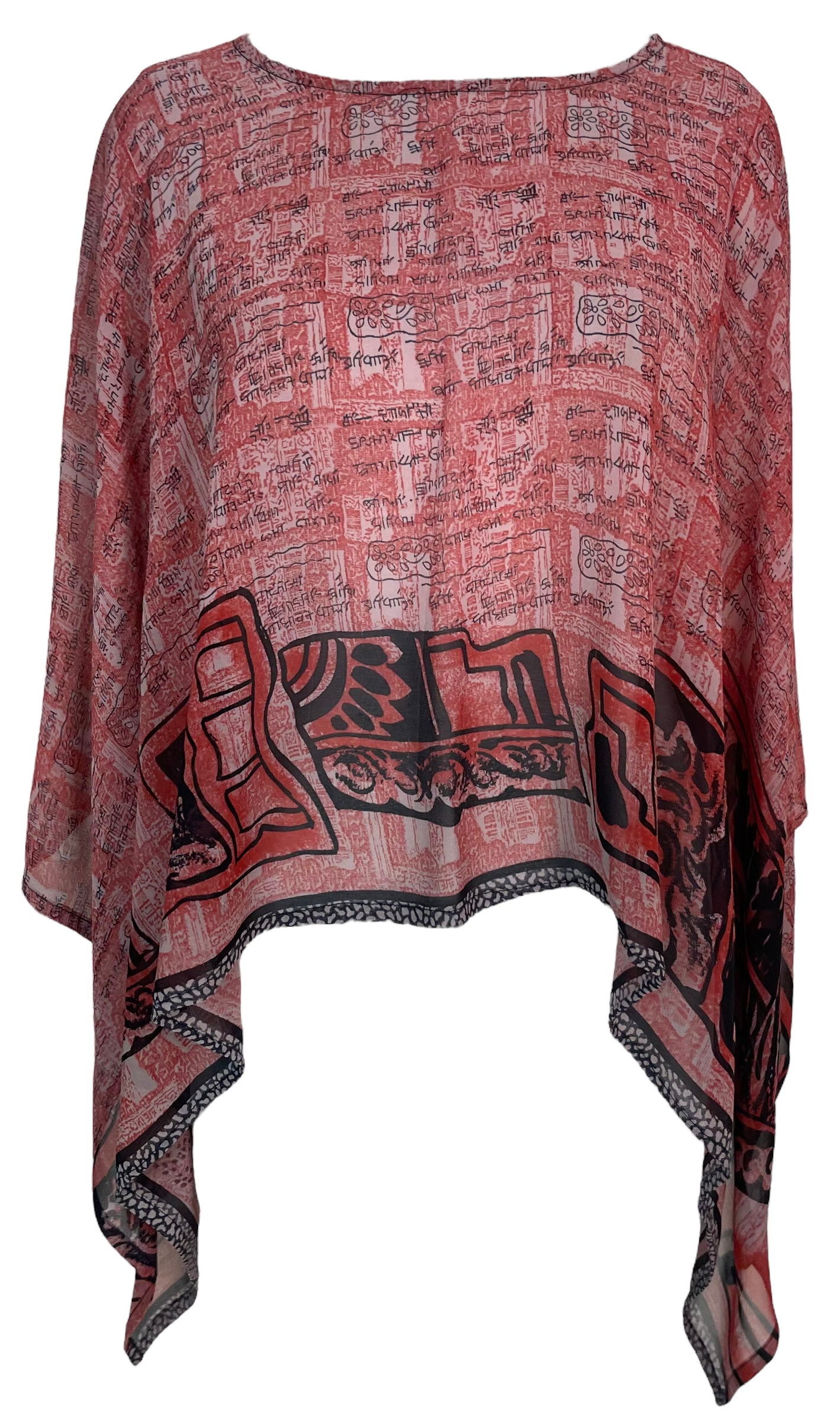 PRG5793 Sheer Avatar Pure Silk Capelet Poncho