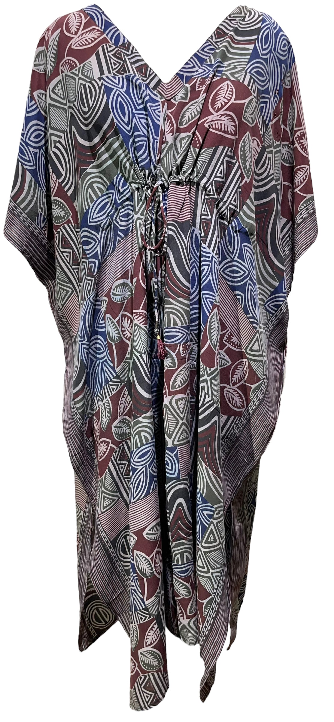 PRC4608 Wabi Sabi Pure Silk Maxi Kaftan