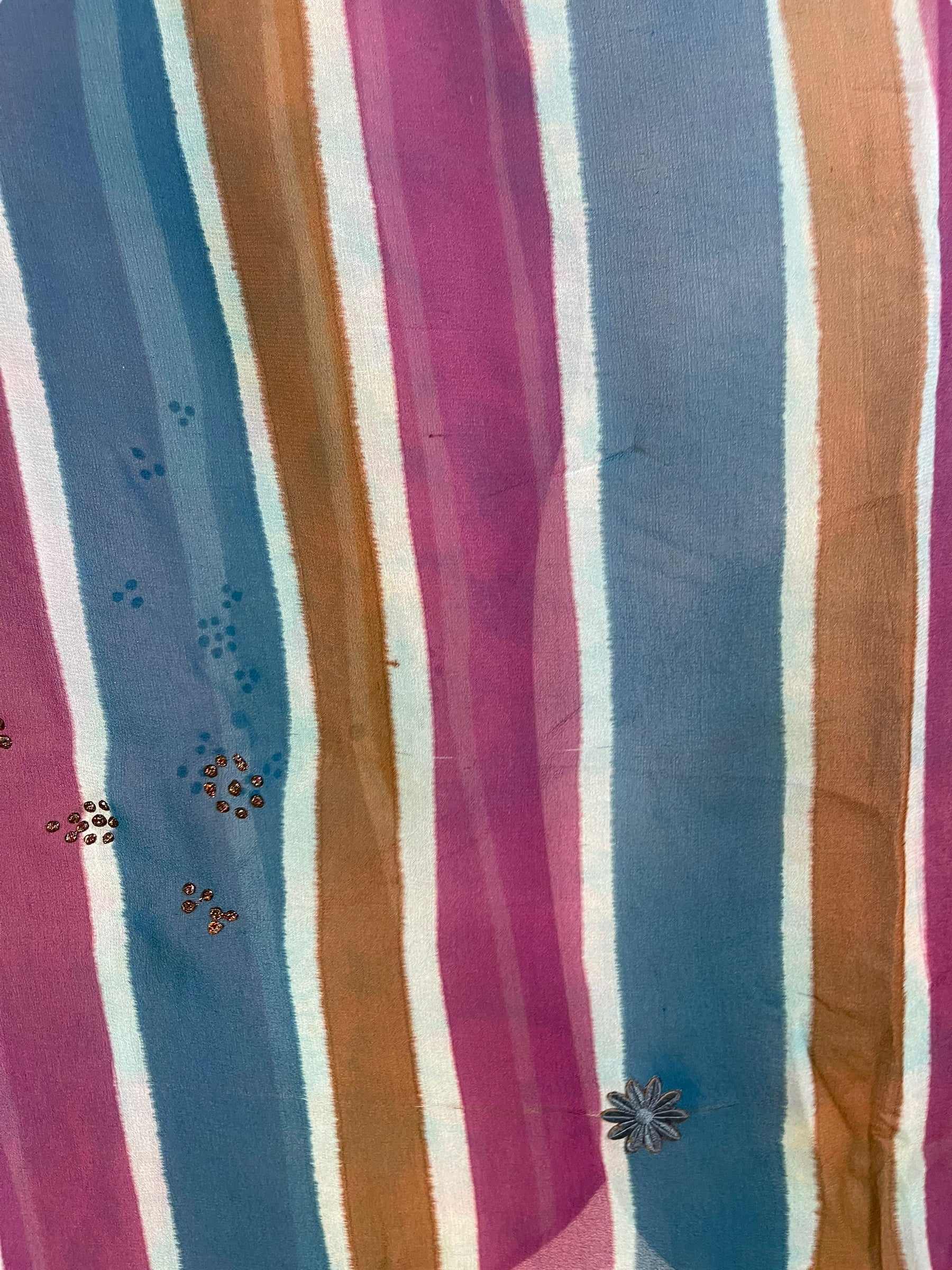 PRG6142 Sheer Wabi Sabi Pure Silk Short Kaftan Tunic without Slits