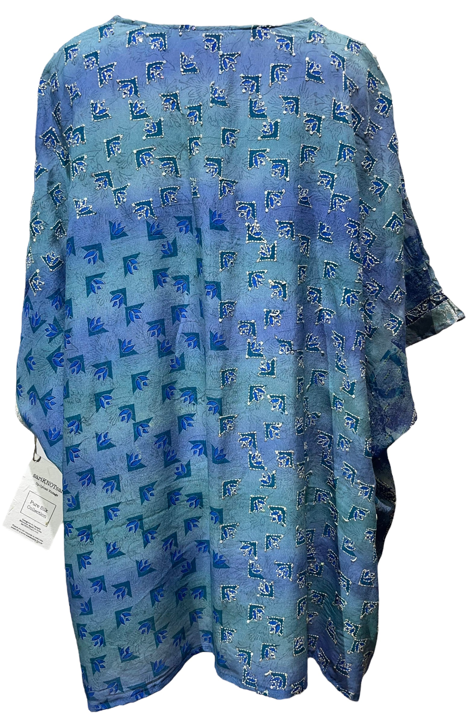 PRC4843 Avatar Pure Silk Short Kaftan Tunic