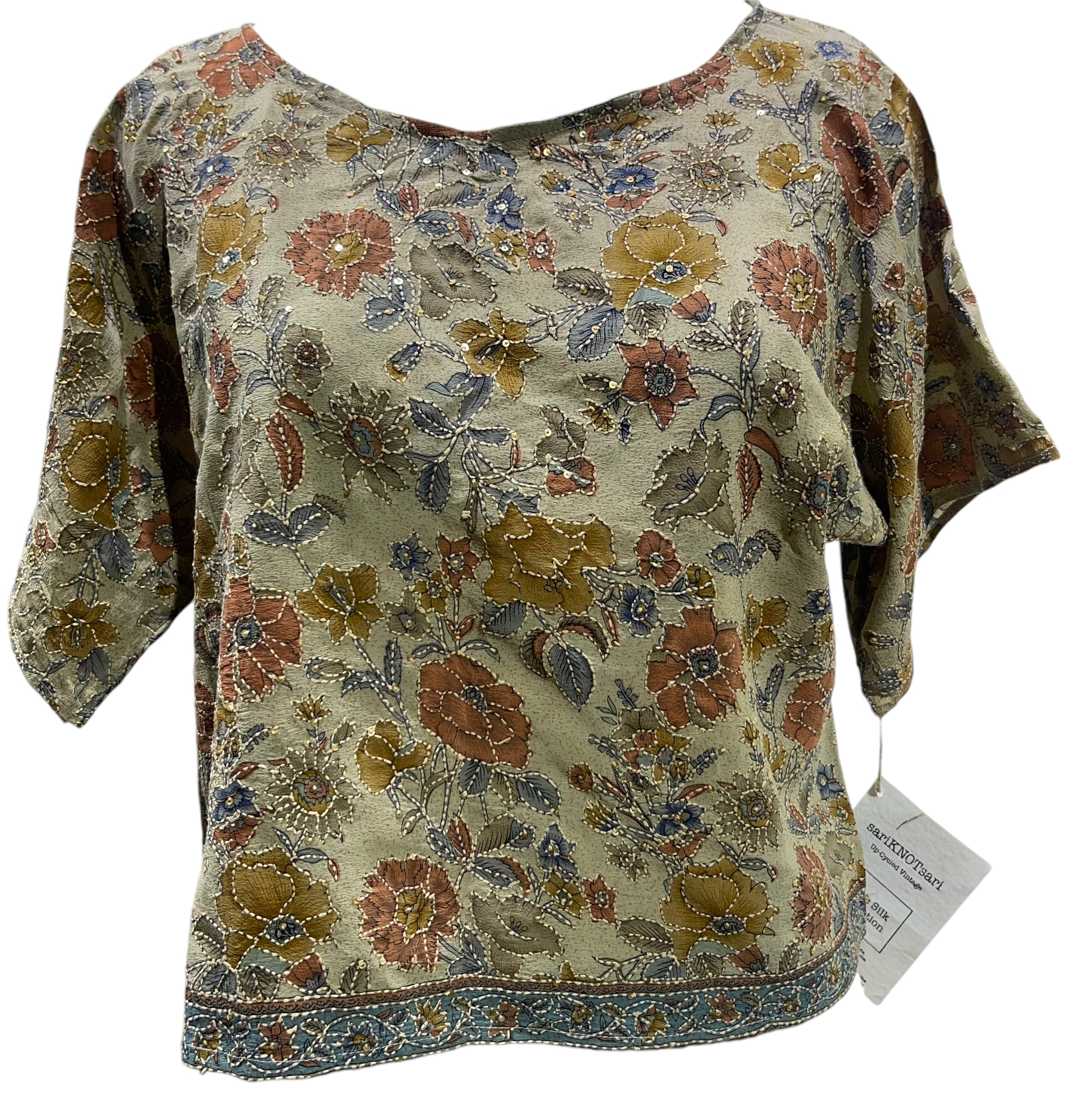 PRC5066 Avatar Pure Silk Boxy Top