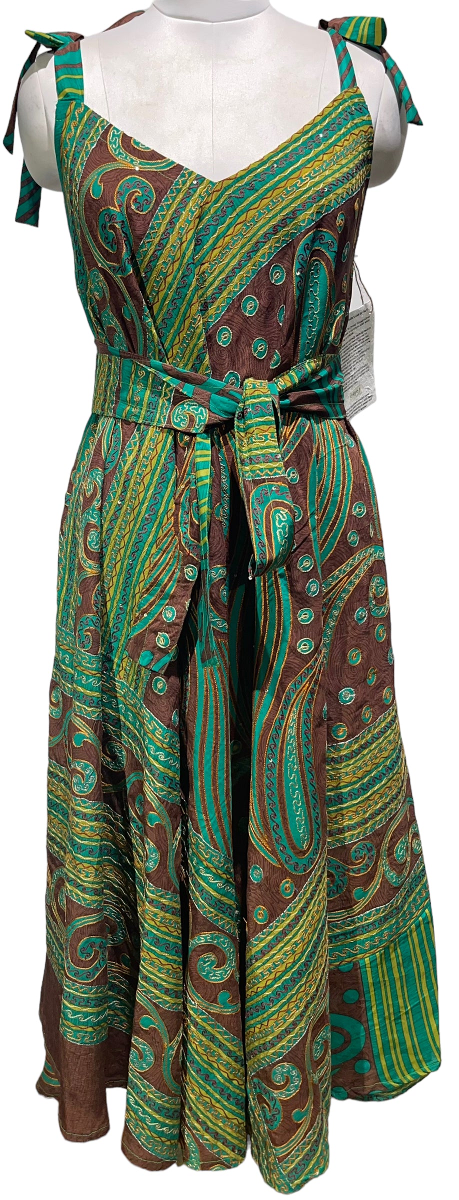 PRC4401 Avatar Pure Silk Maxi Dress with Belt