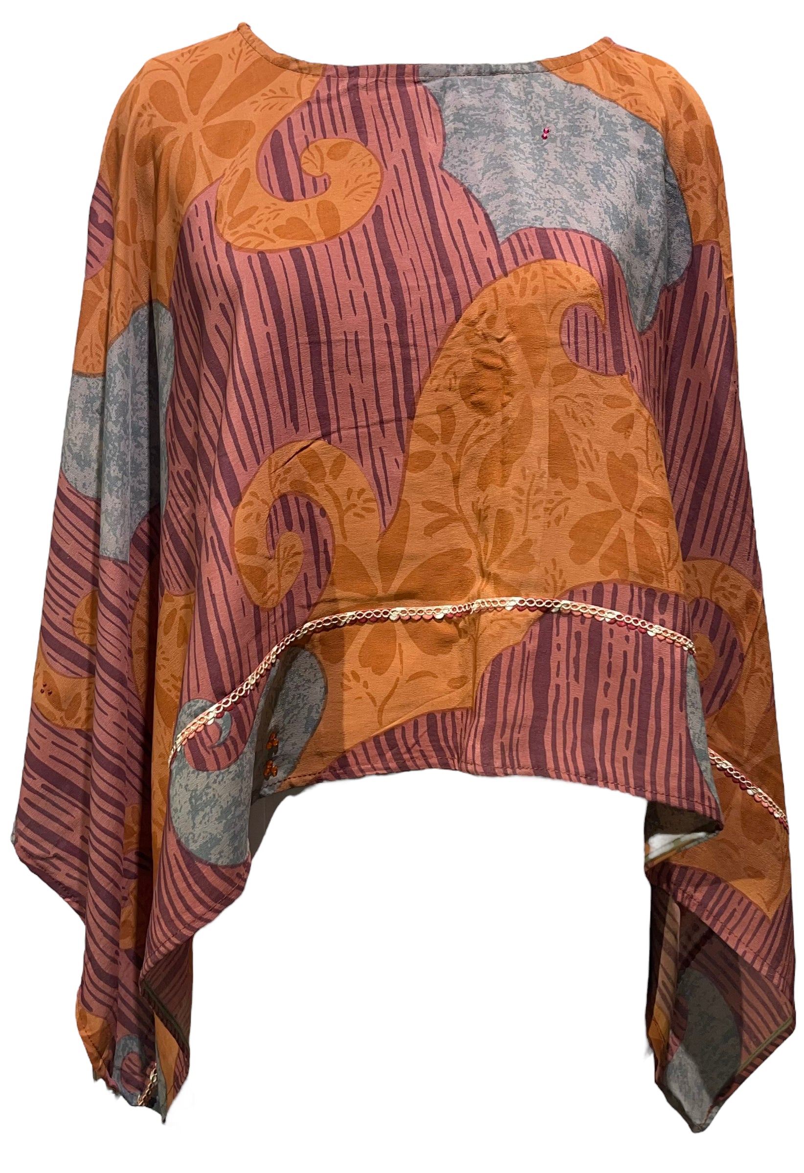 PRC5023  Avatar Pure Silk Capelet Poncho