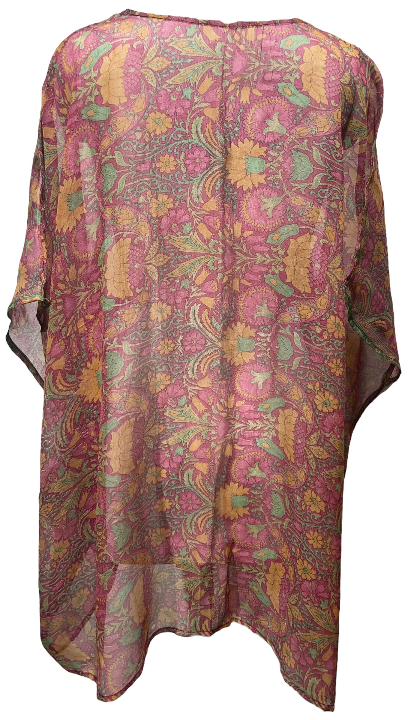 PRG4719 Sheer Avatar Pure Silk Short Kaftan Tunic