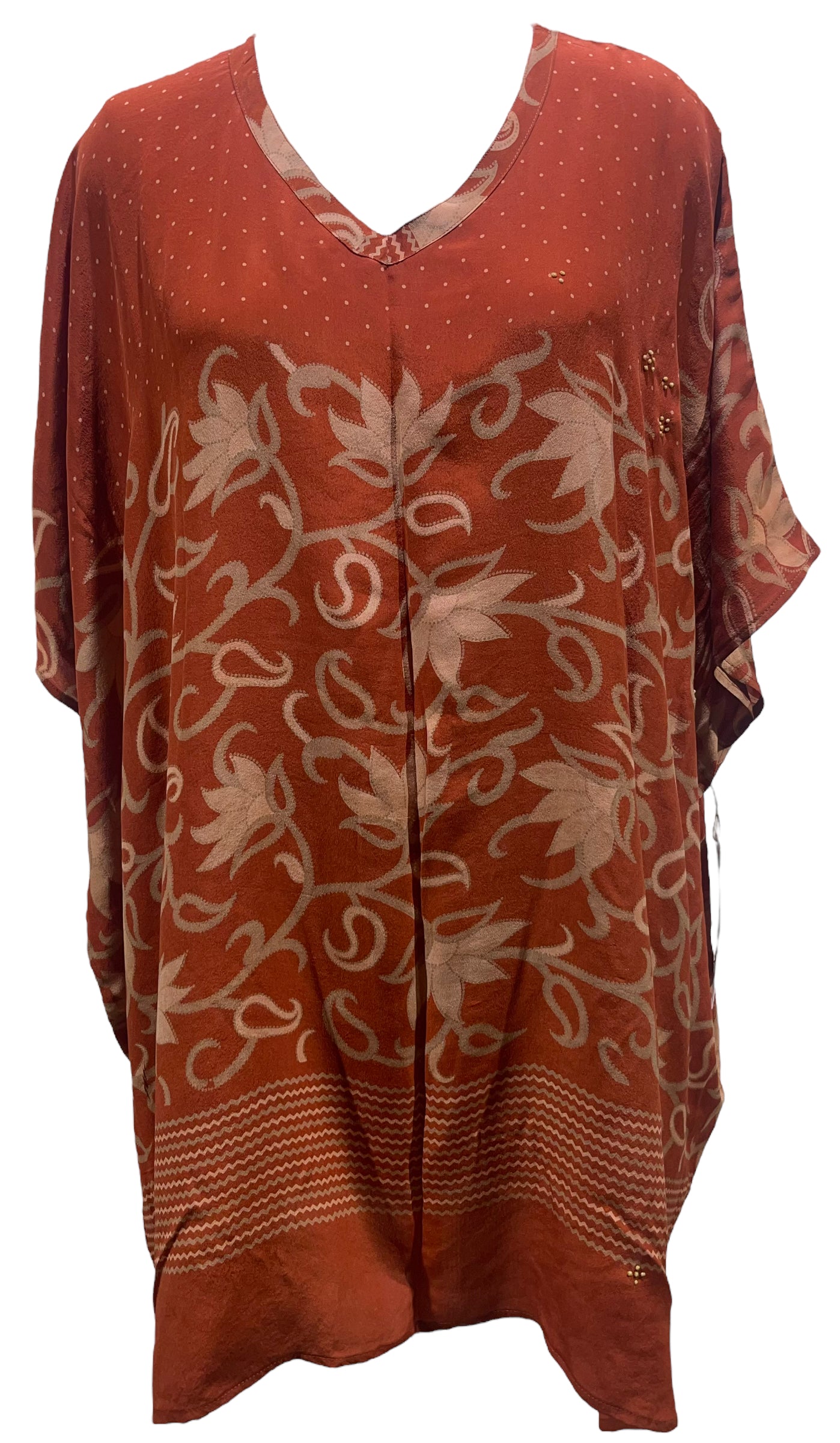 PRC5422 Avatar Pure Silk Short Kaftan Tunic