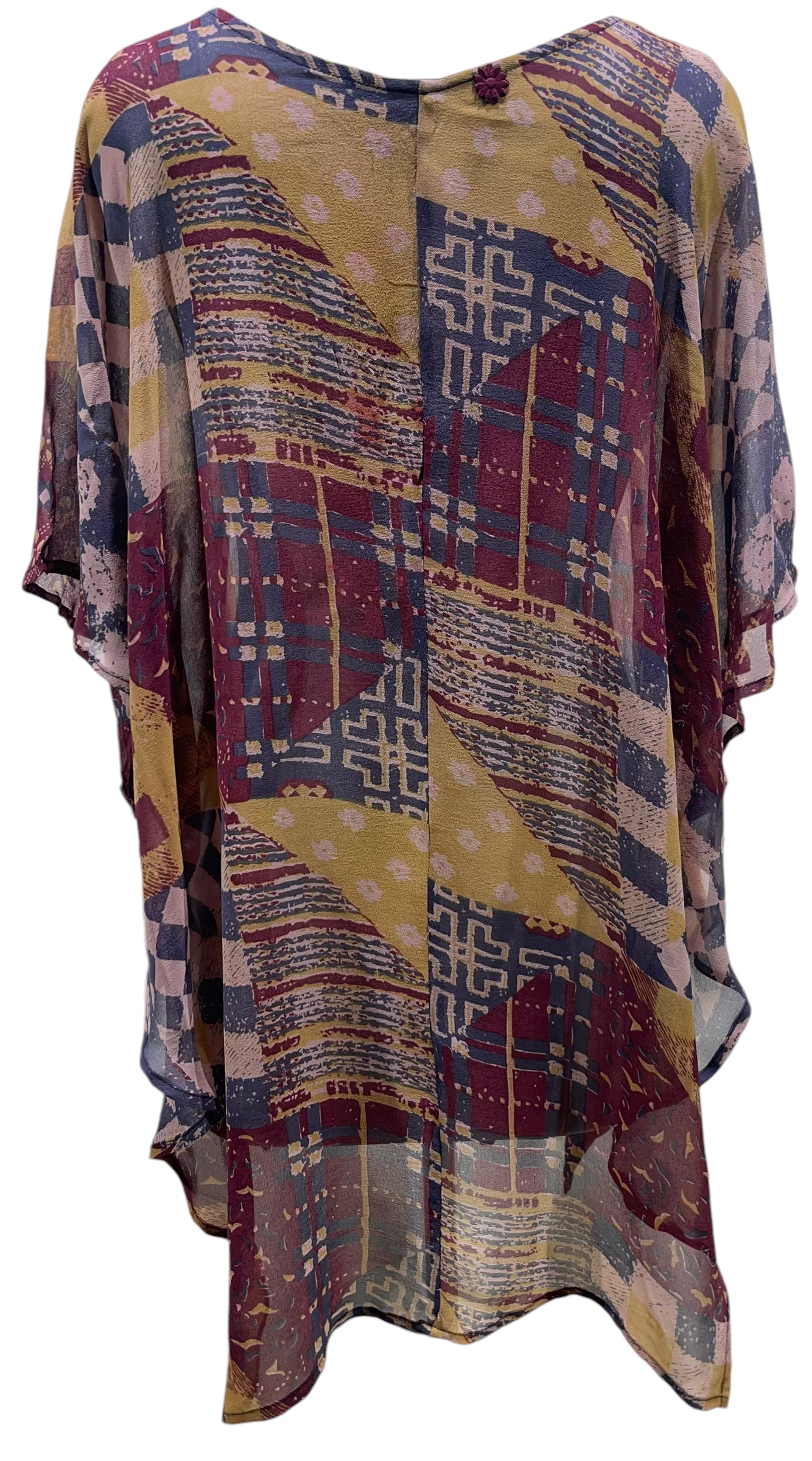 PRG4676 Sheer  Wabi Sabi Pure Silk Waterfall Top