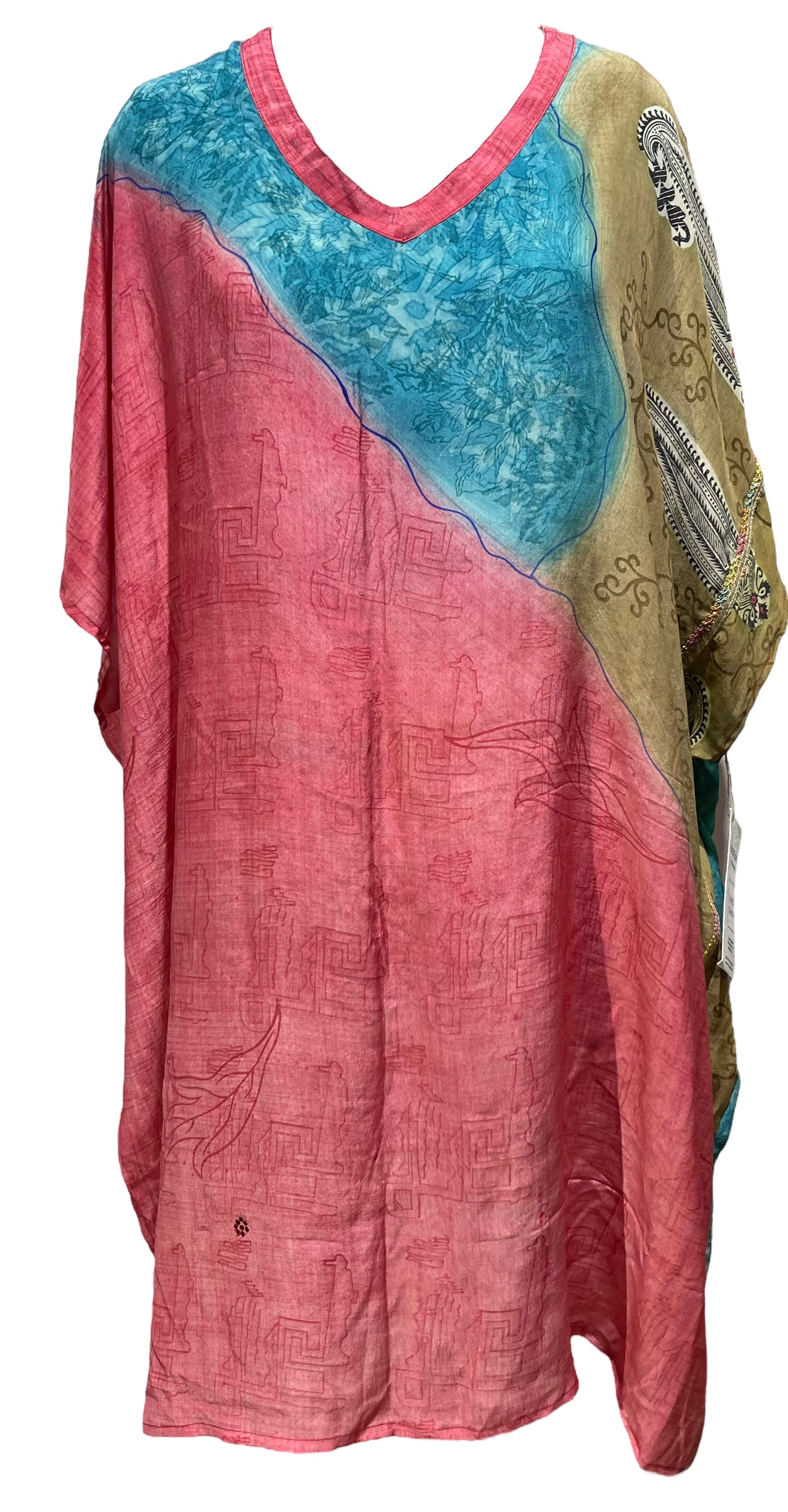 PRC5080 Avatar Pure Silk Midi Length Kaftan