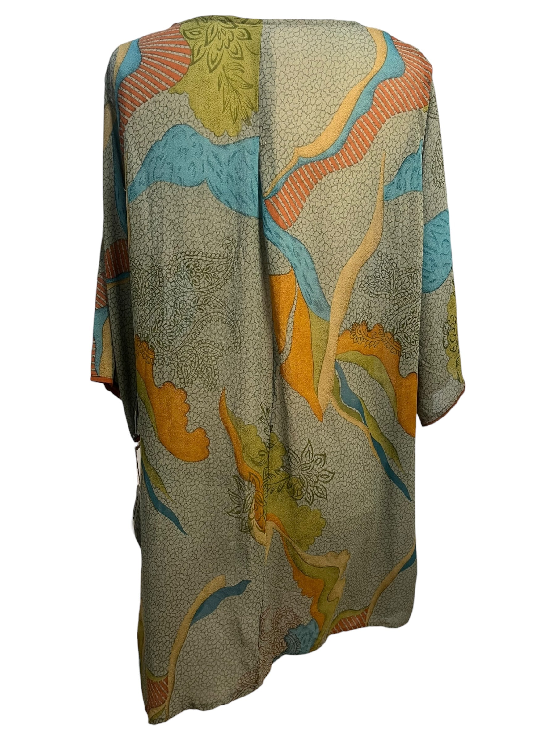 PRG3513 Sheer Avatar Pure Silk Self Pocket Tunic Dress