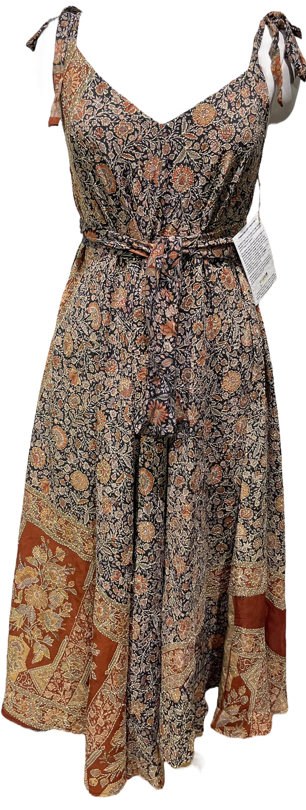 PRC3268 Avatar Pure Silk Maxi Dress with Belt