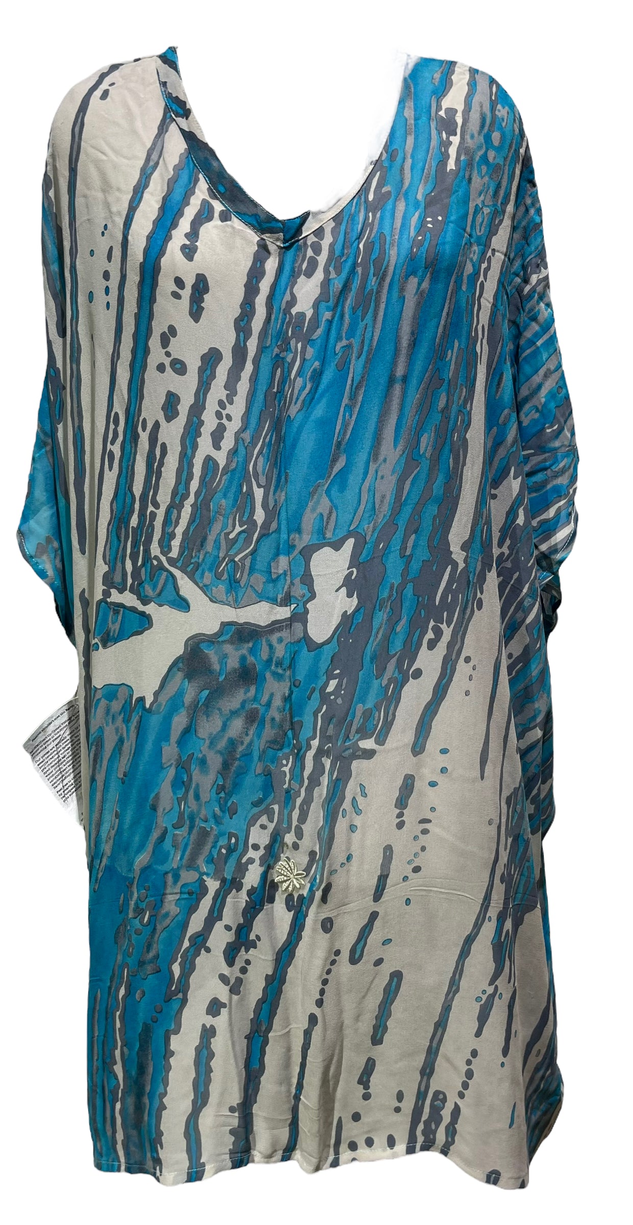 PRG5079 Avatar Sheer Pure Silk Midi Length Kaftan