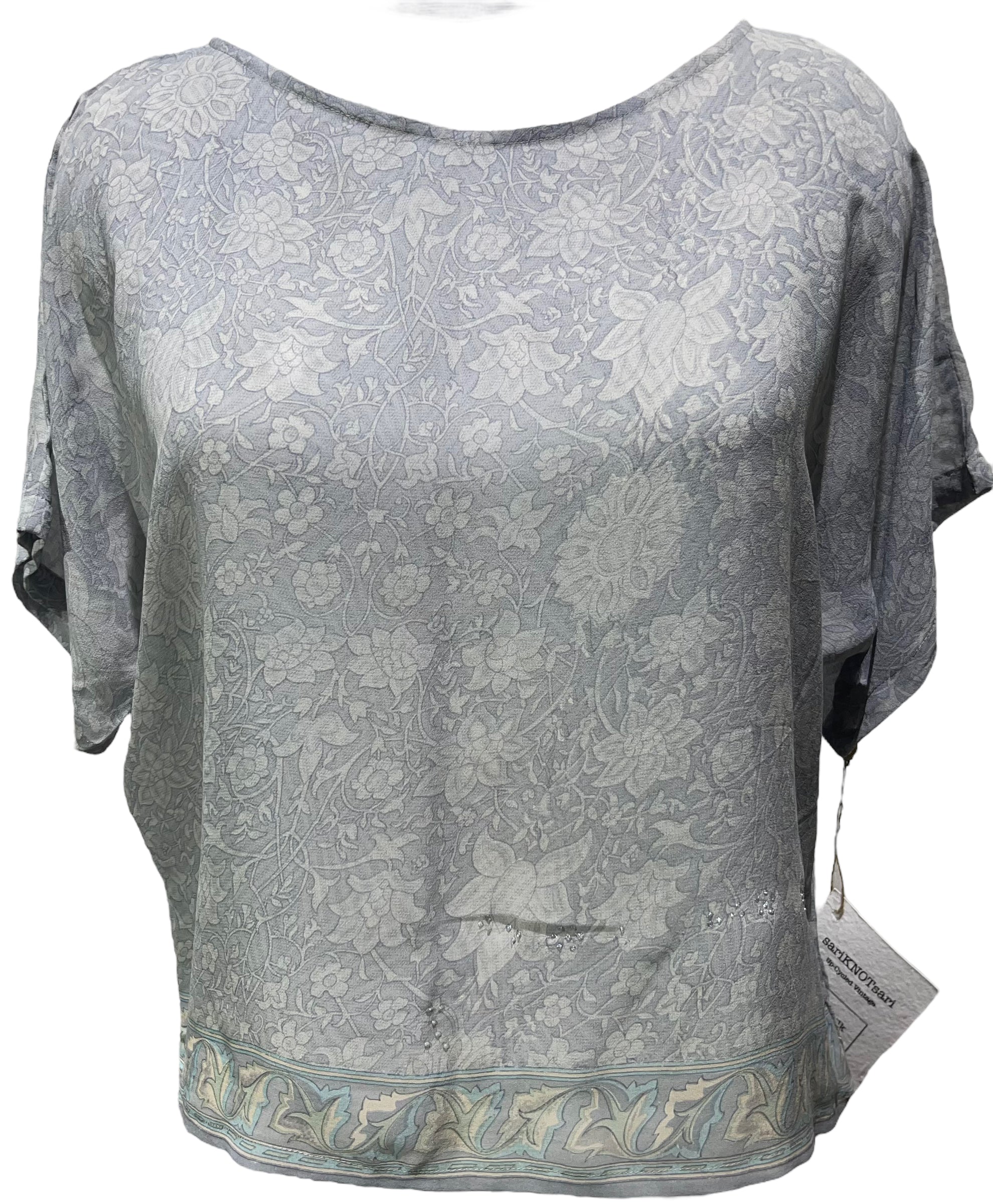 PRG4194 Sheer Avatar Pure Silk Boxy Top