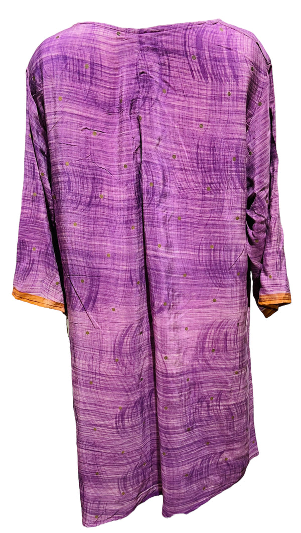 PRC3534 Avatar Pure Silk Self Pocket Tunic Dress