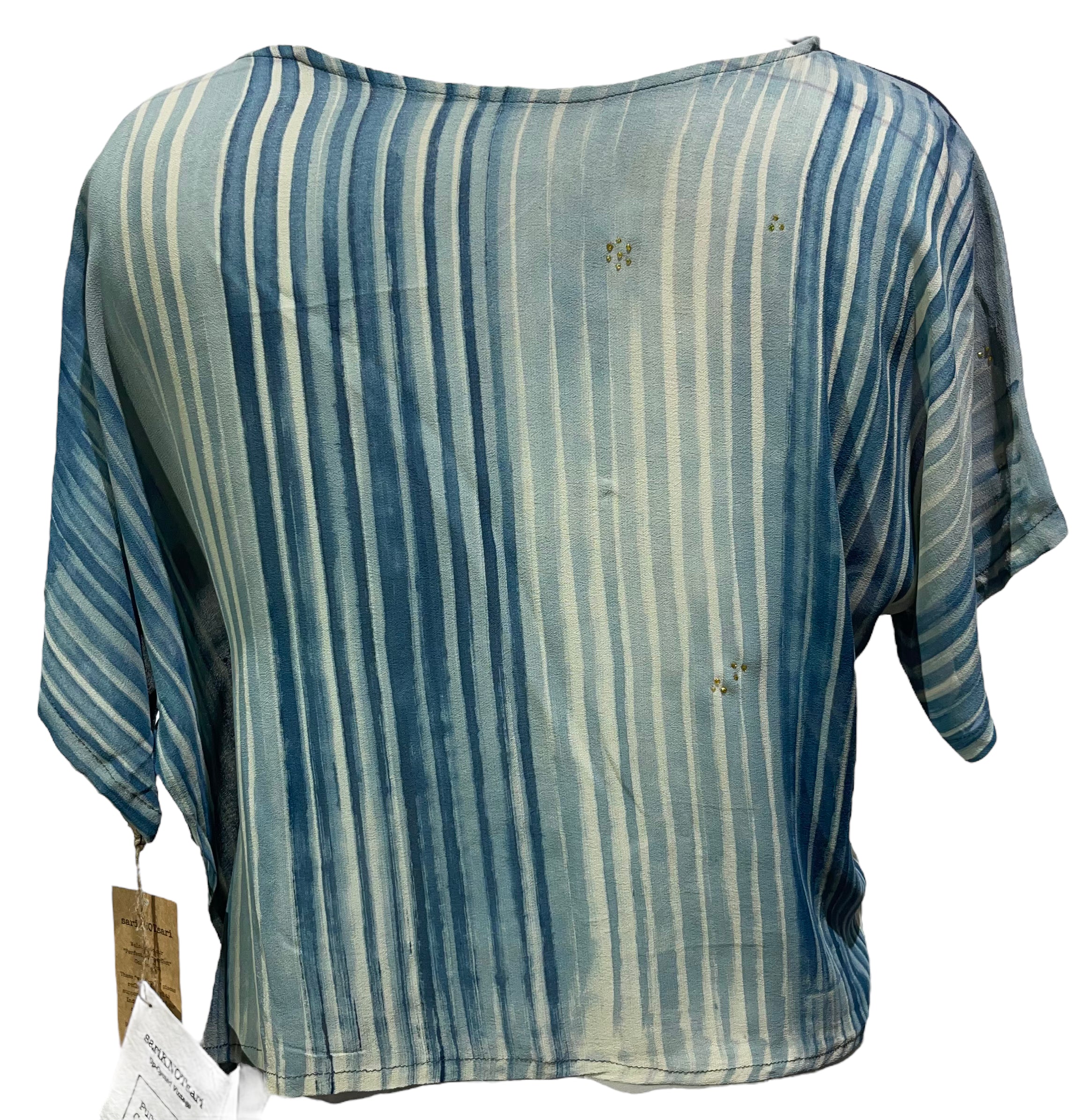 PRG4192 Sheer  Wabi Sabi Pure Silk Boxy Top