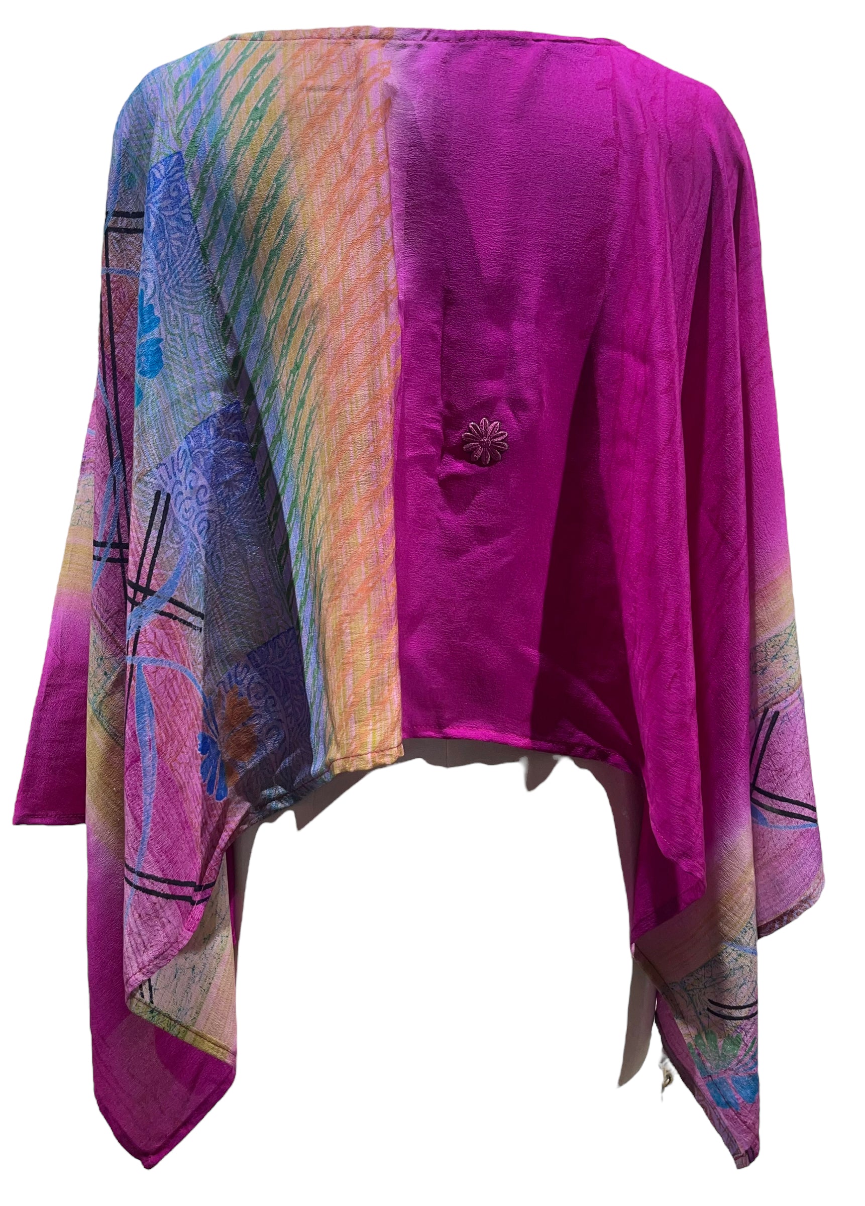 PRC5024 Pure Silk Wabi Sabi Capelet Poncho