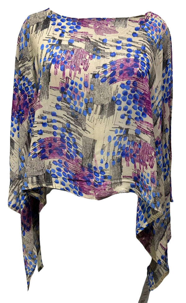 PRG4073 Sheer Avatar Pure Silk Capelet Poncho