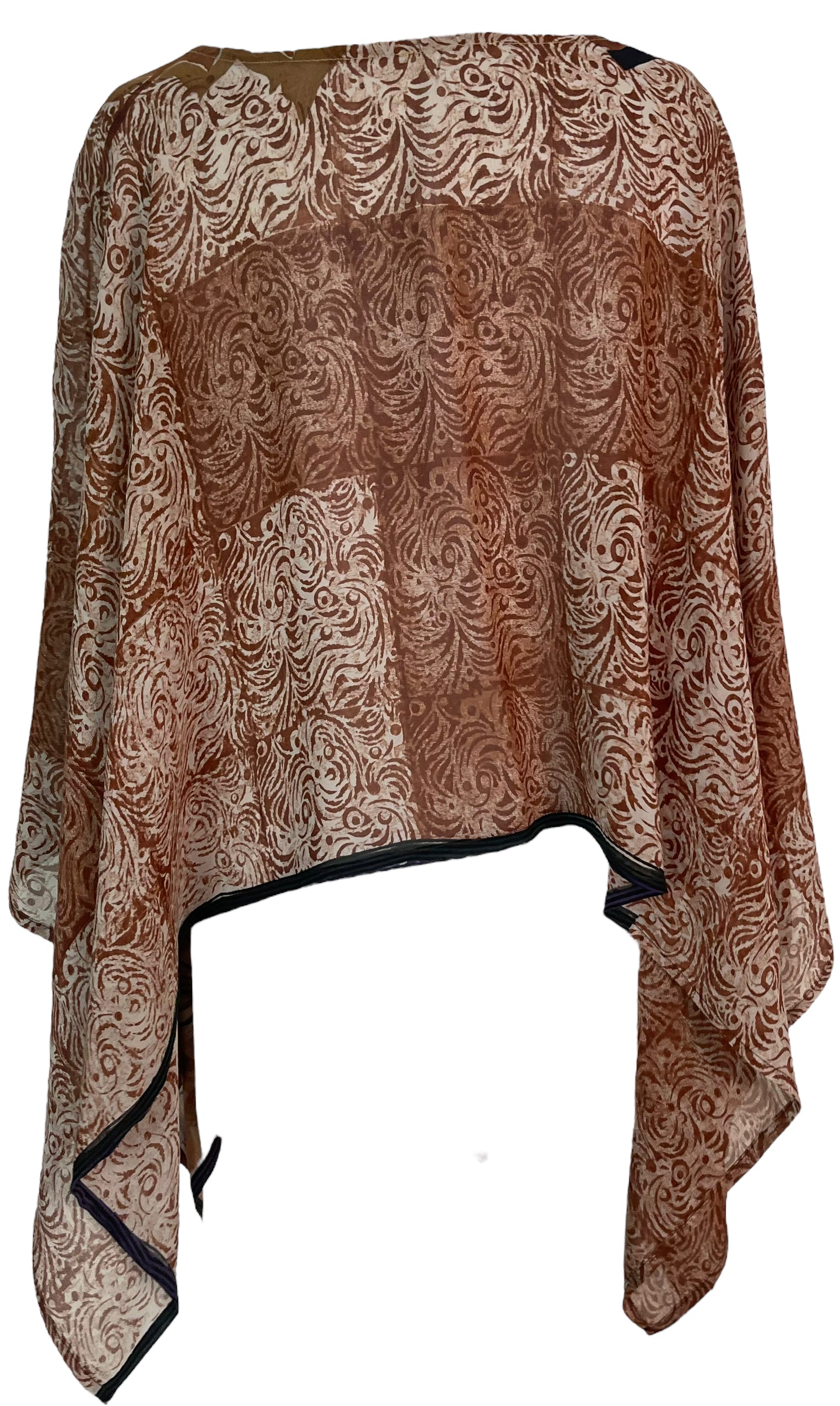 PRC5948 Avatar Pure Silk Capelet Poncho