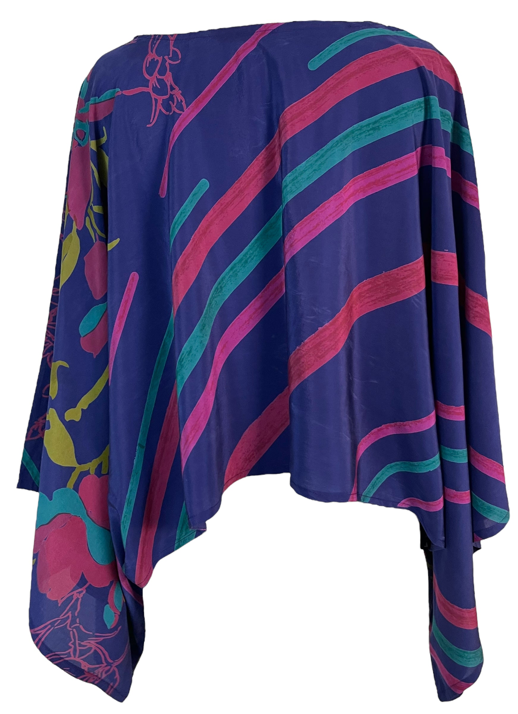 PRC5666  Wabi Sabi Pure Silk Kimono-Sleeved Top