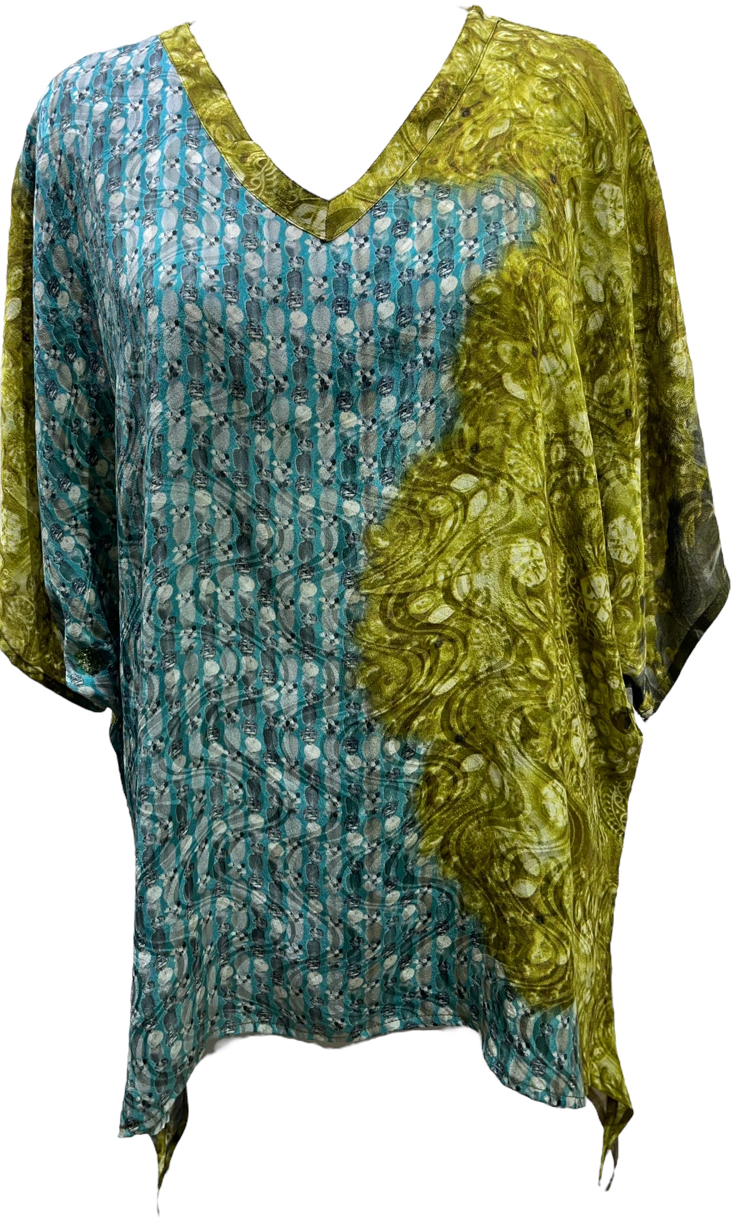 PRC5618 Avatar Pure Silk Long Tunic with Side Ties