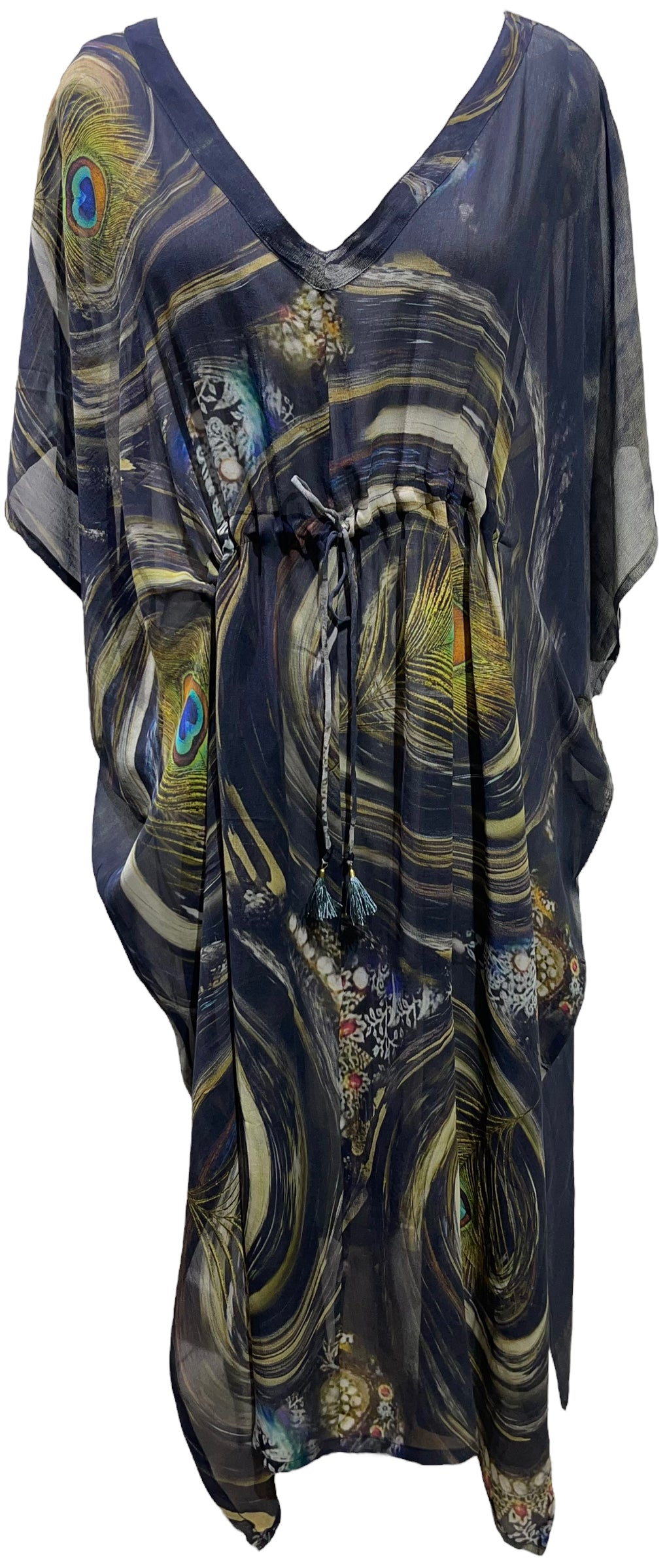 PRG5768 Sheer Avatar Pure Silk Maxi Kaftan