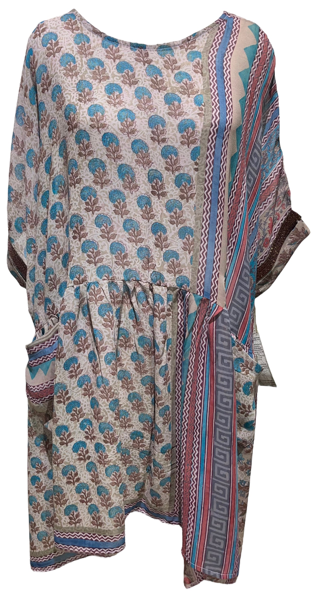 PRG3624 Sheer Avatar Pure Silk Boxy Babydoll Dress