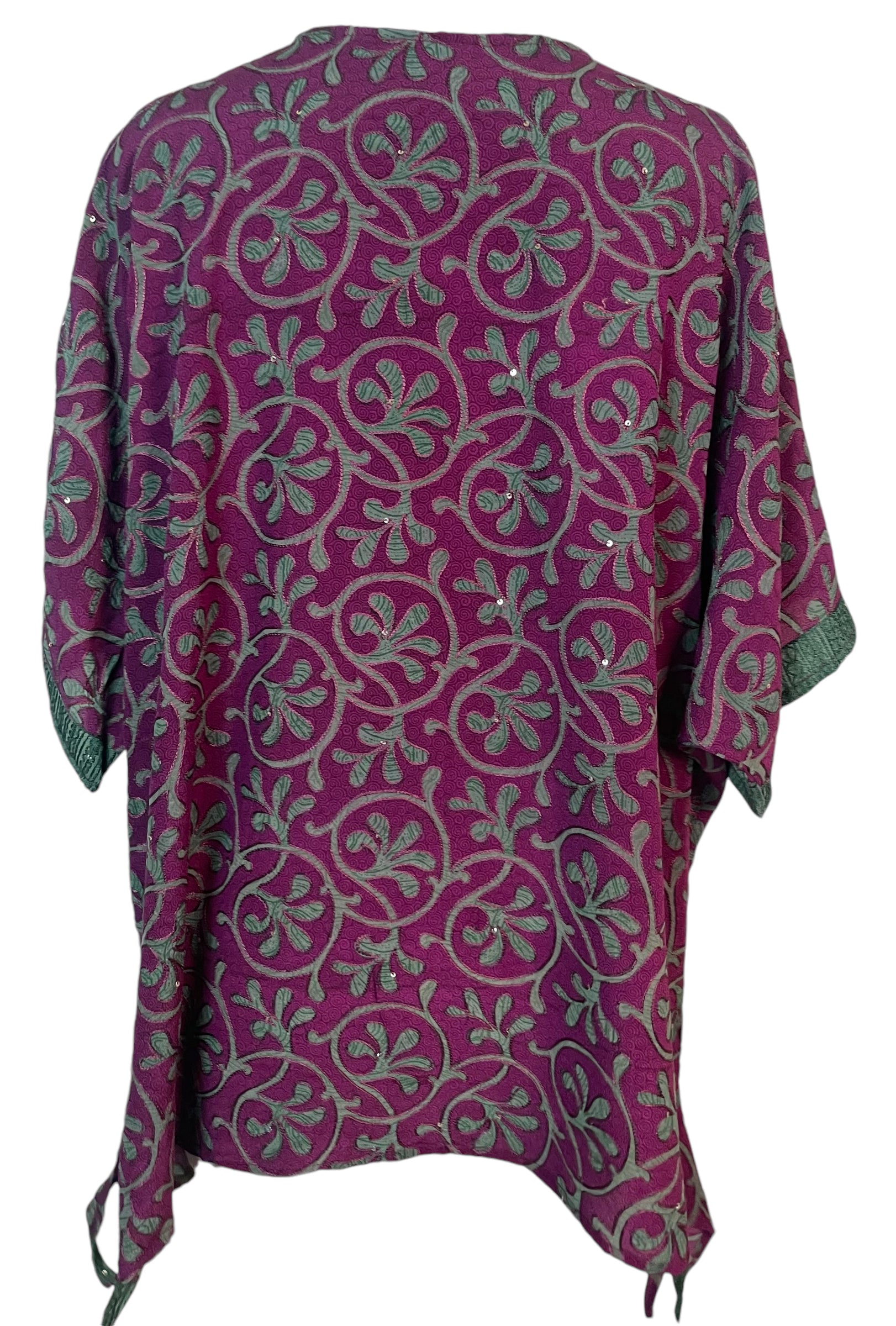 PRC5850 Avatar Pure Silk Long Tunic with Side Ties