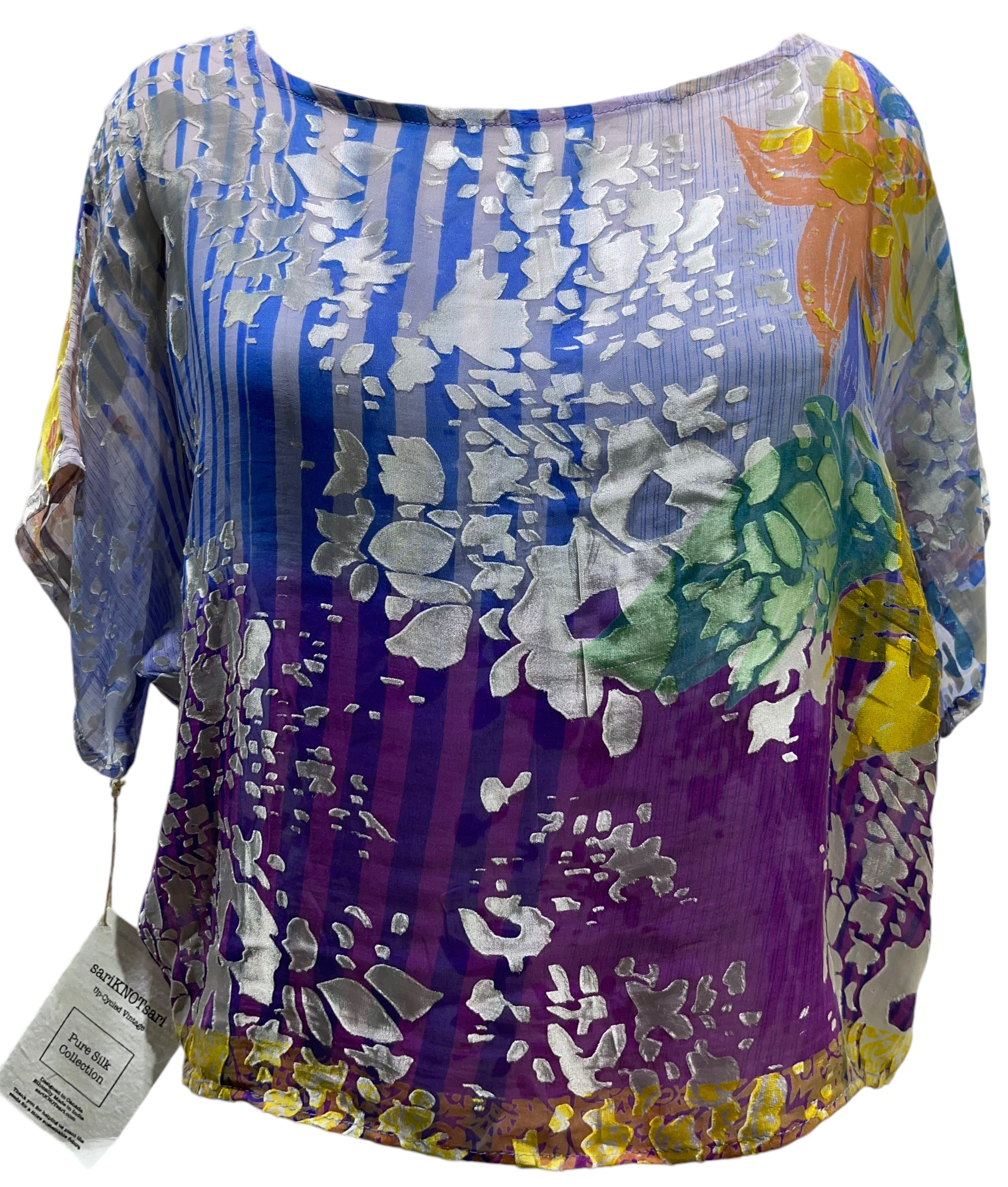 PRG4618 Sheer  Avatar Pure Silk Boxy Top