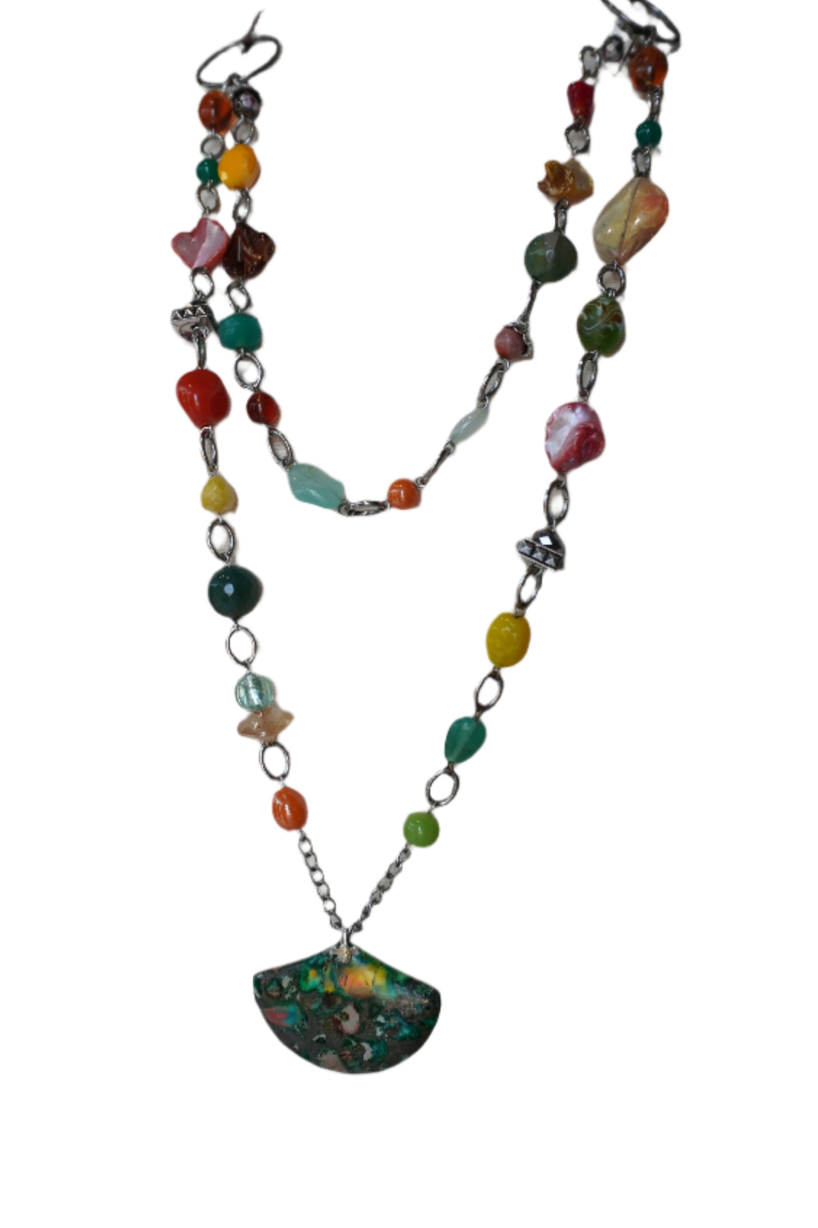 Prismatic Thrice As Nice Upcycled Necklace