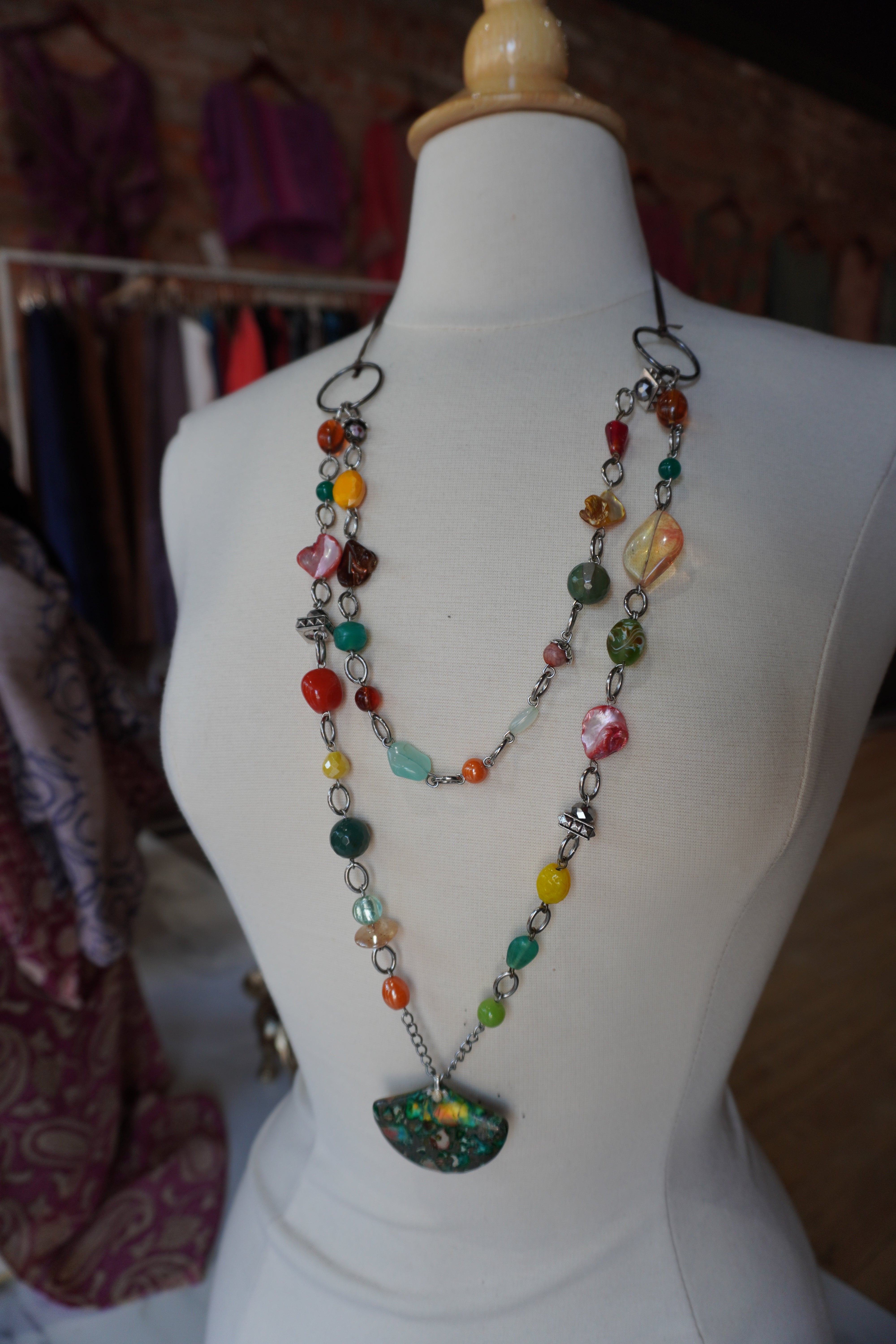 Prismatic Thrice As Nice Upcycled Necklace