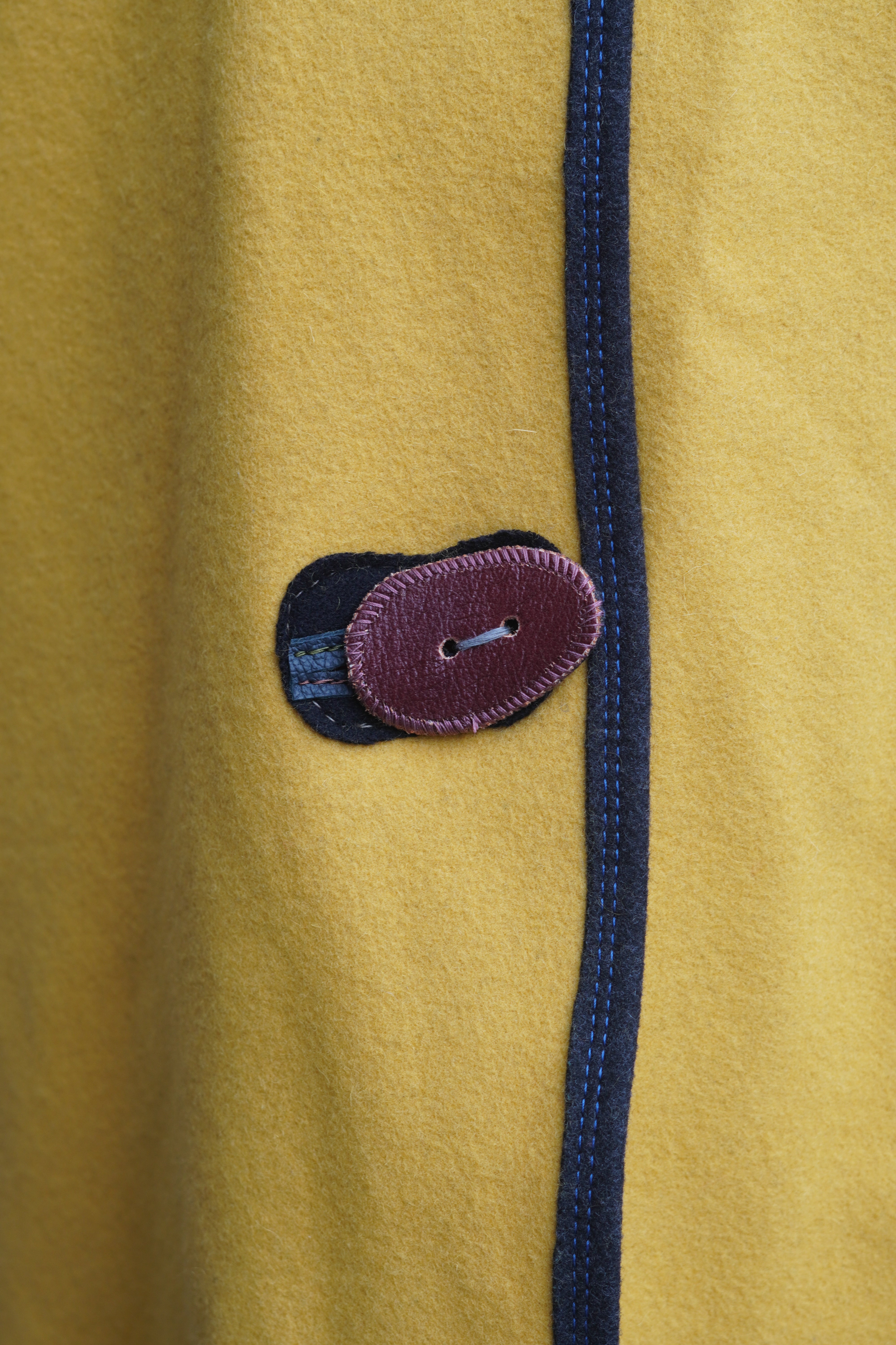 Yellow Boiled Wool Lightweight Jacket by Pepin Designs