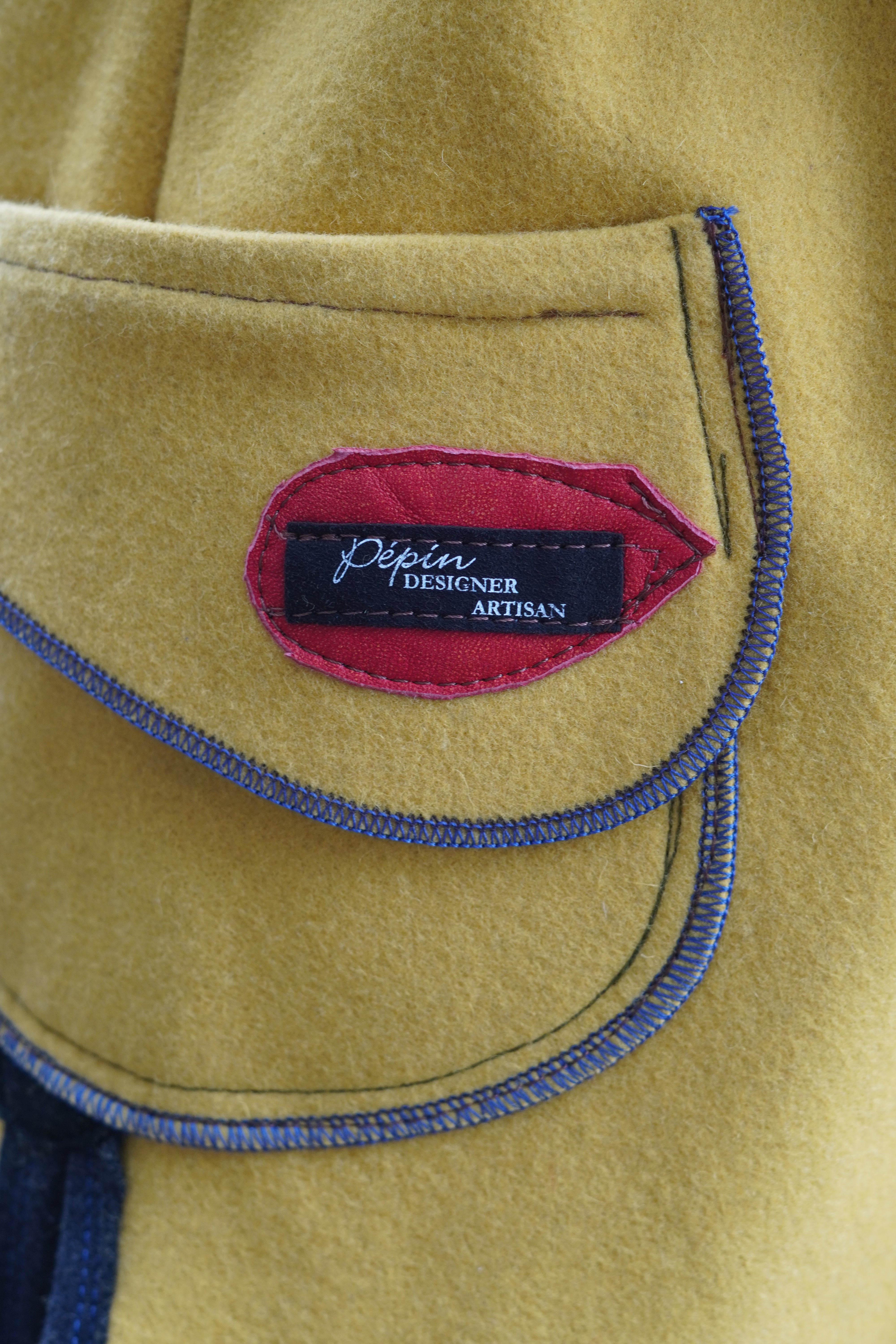 Yellow Boiled Wool Lightweight Jacket by Pepin Designs