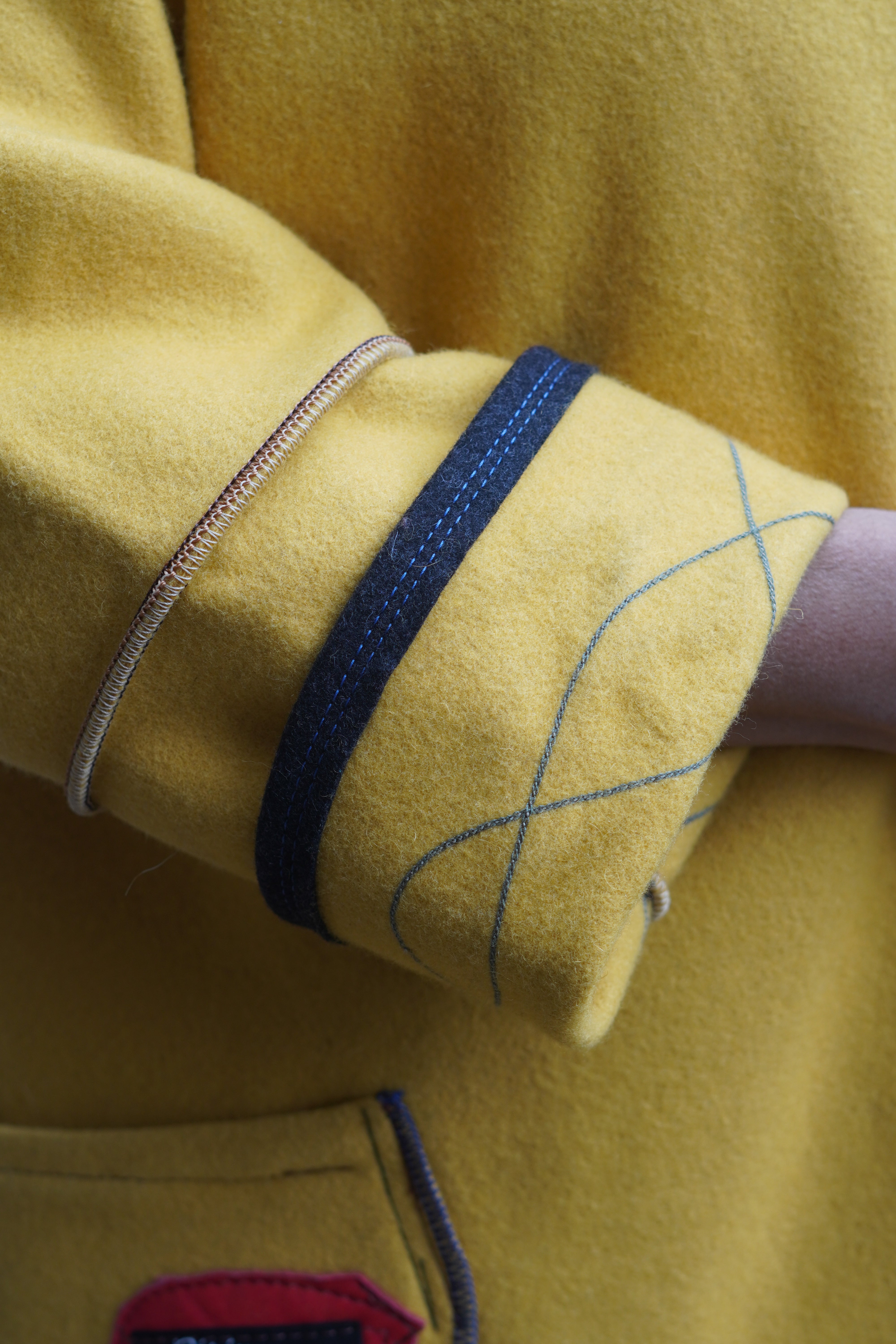 Yellow Boiled Wool Lightweight Jacket by Pepin Designs