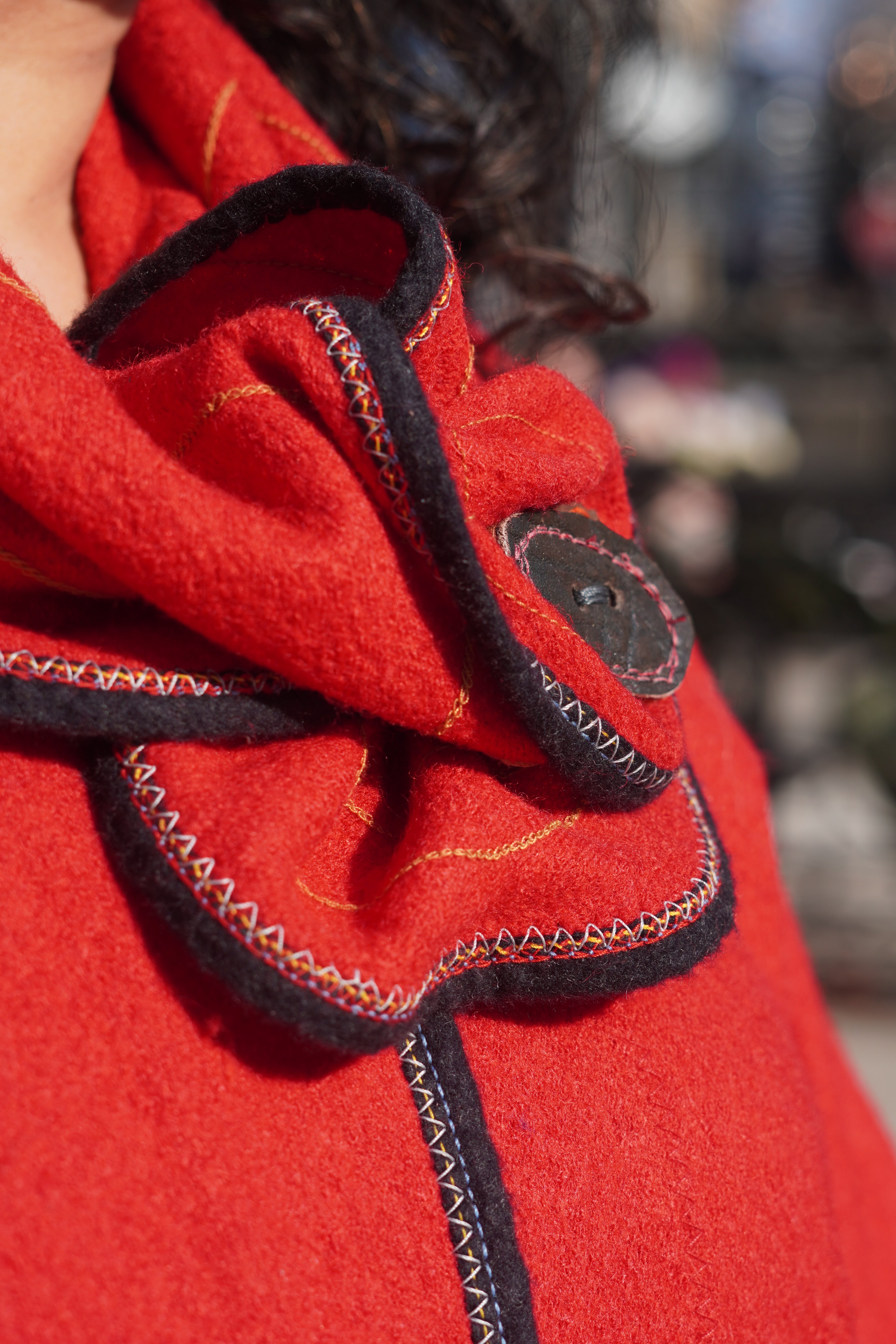 Rich Red Boiled Wool Coat by Pepin Designs #20