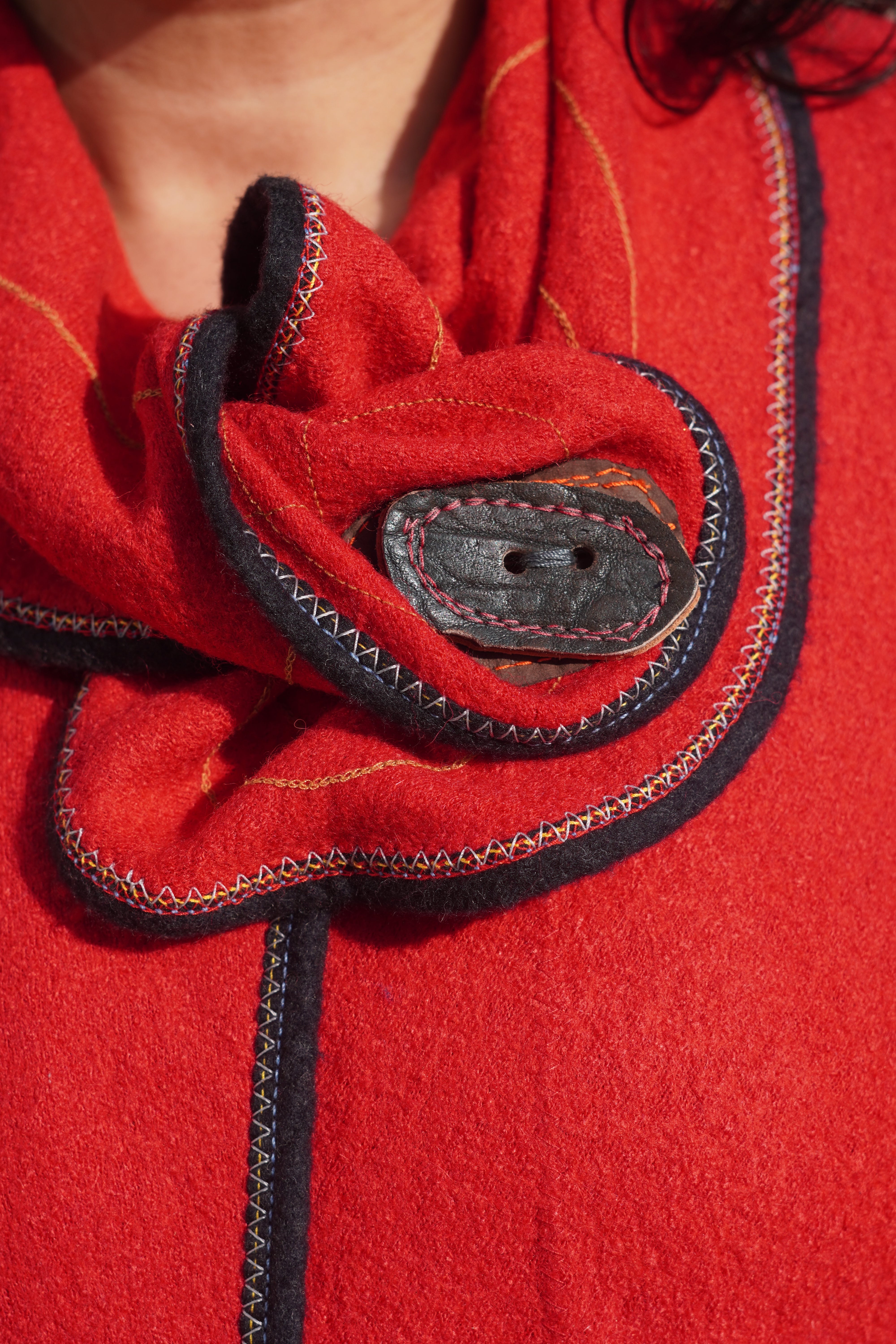 Rich Red Boiled Wool Coat by Pepin Designs #20