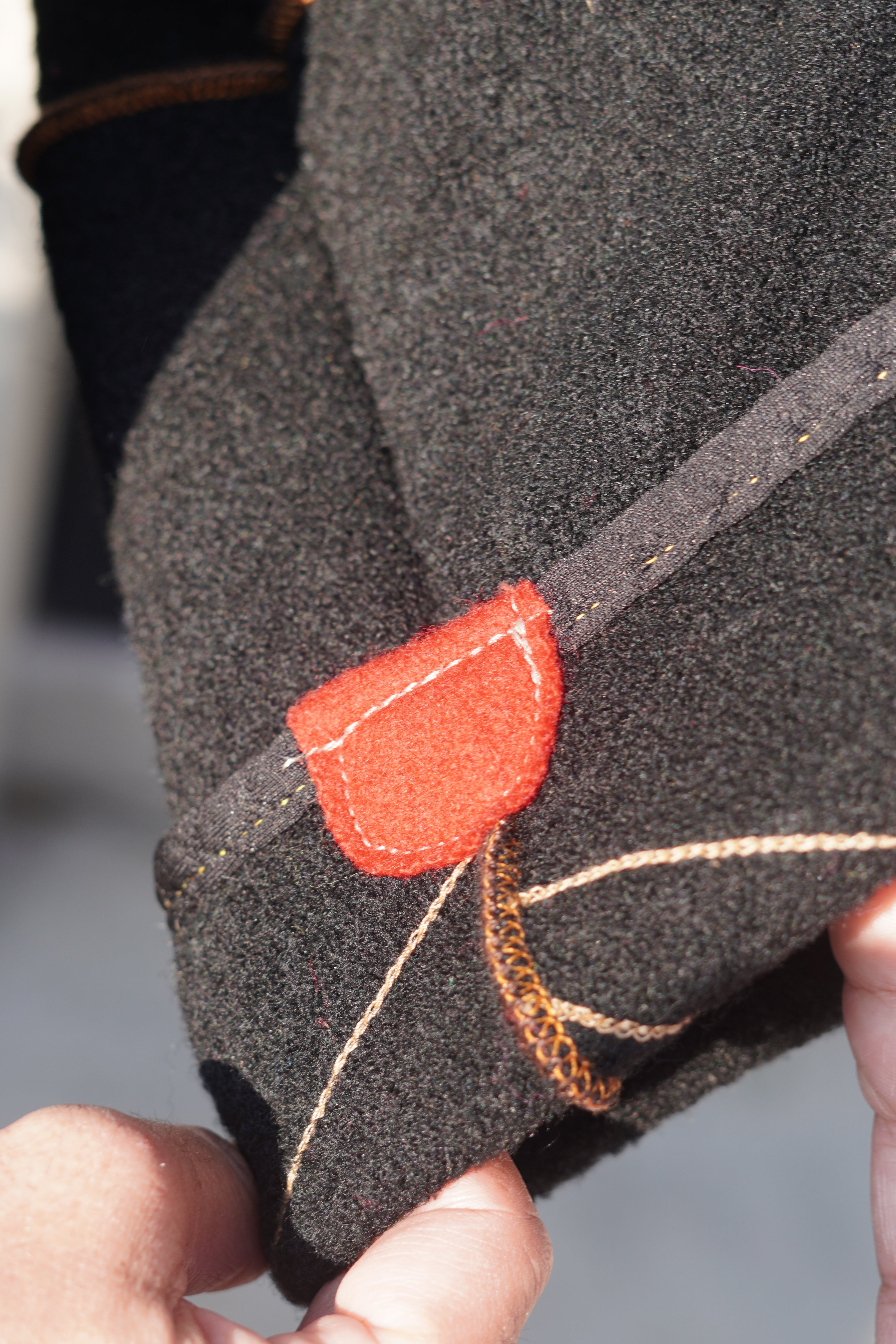 Black Boiled Wool Jacket with Blue Felt Pockets by Pepin Designs #22