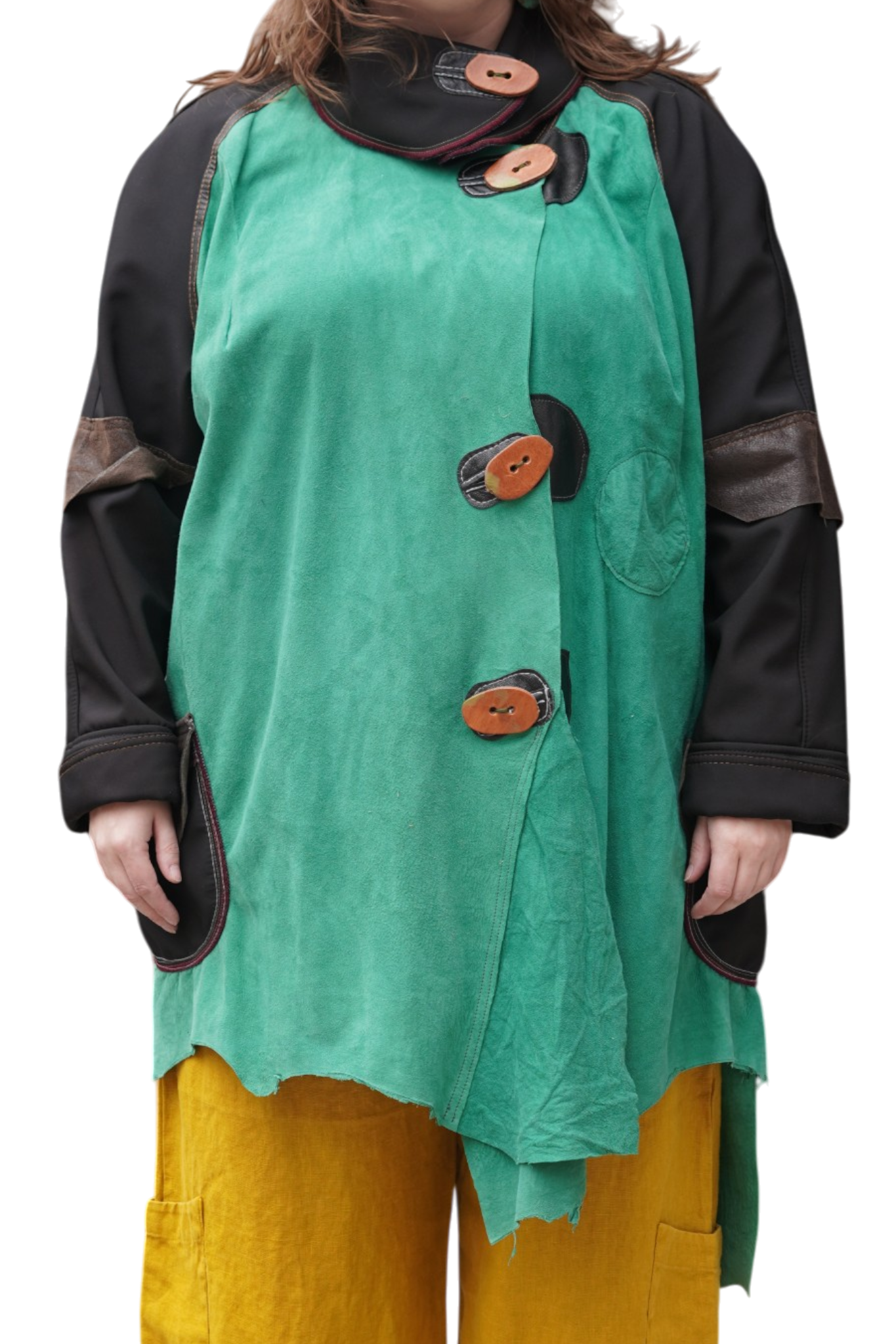 Leaf Green Lamb Suede Jacket by Pepin Designs #31