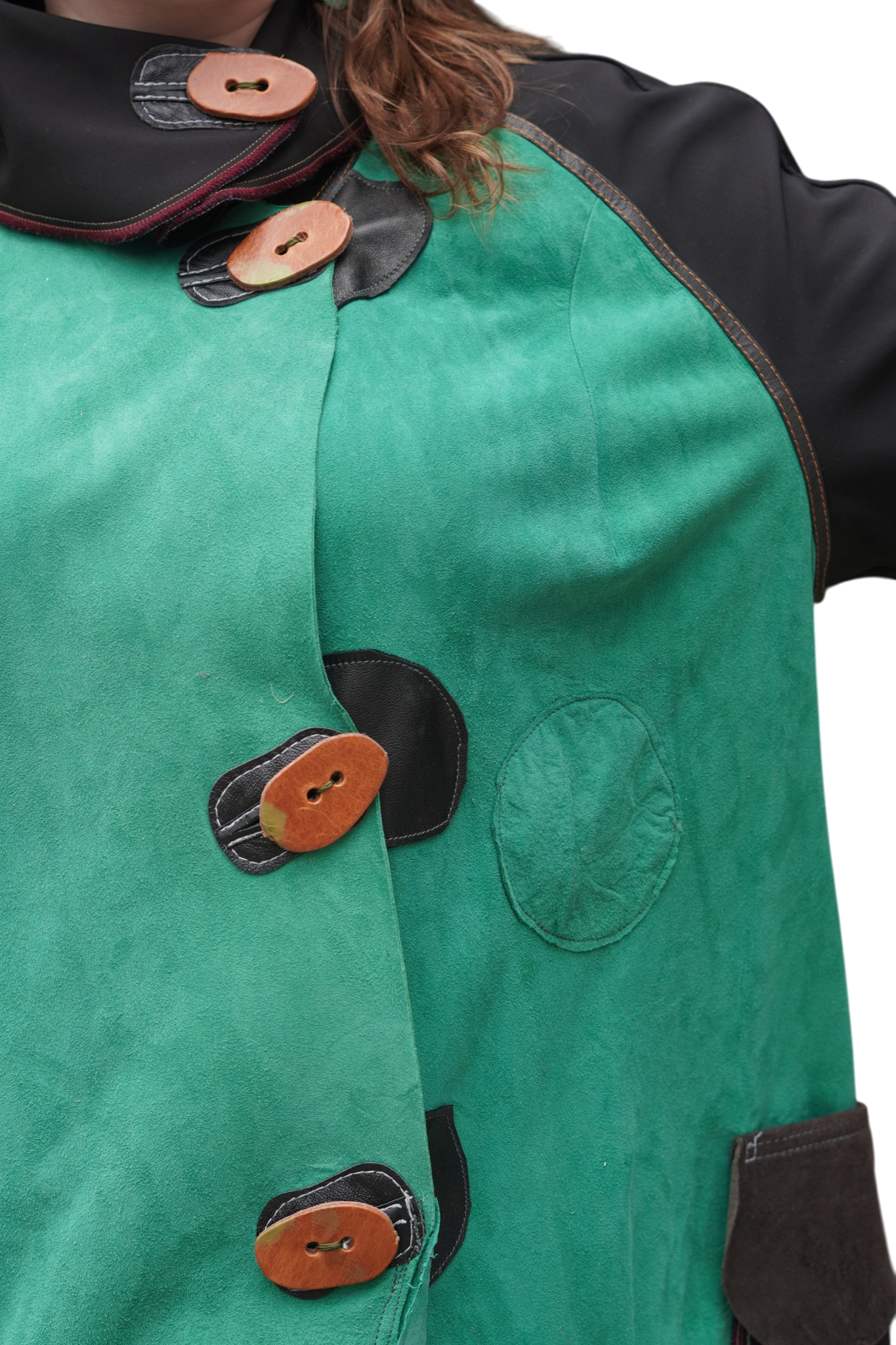 Leaf Green Lamb Suede Jacket by Pepin Designs #31