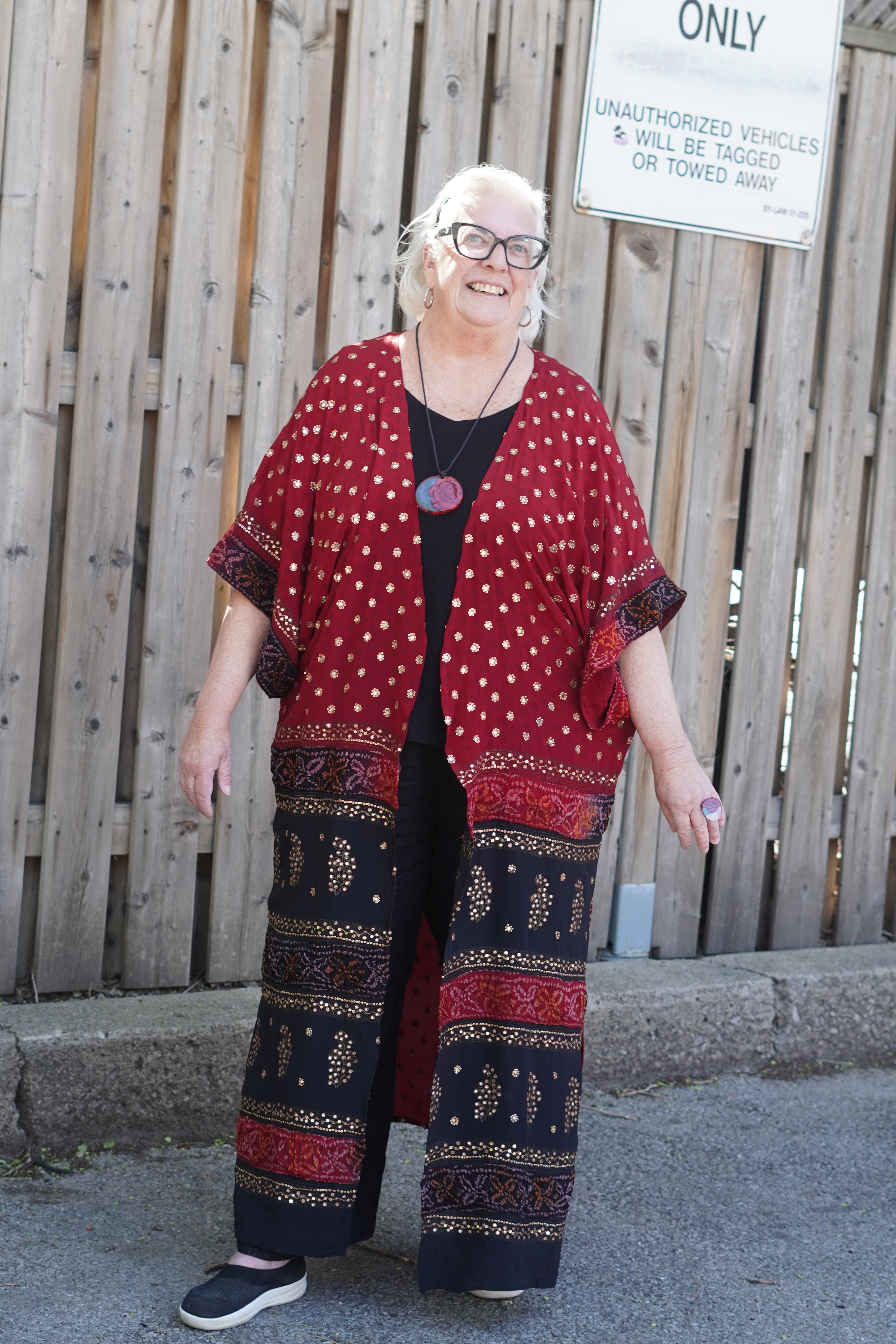 PRC9055 Wabi Sabi Pure Silk Kimono Sleeved Duster with Belt