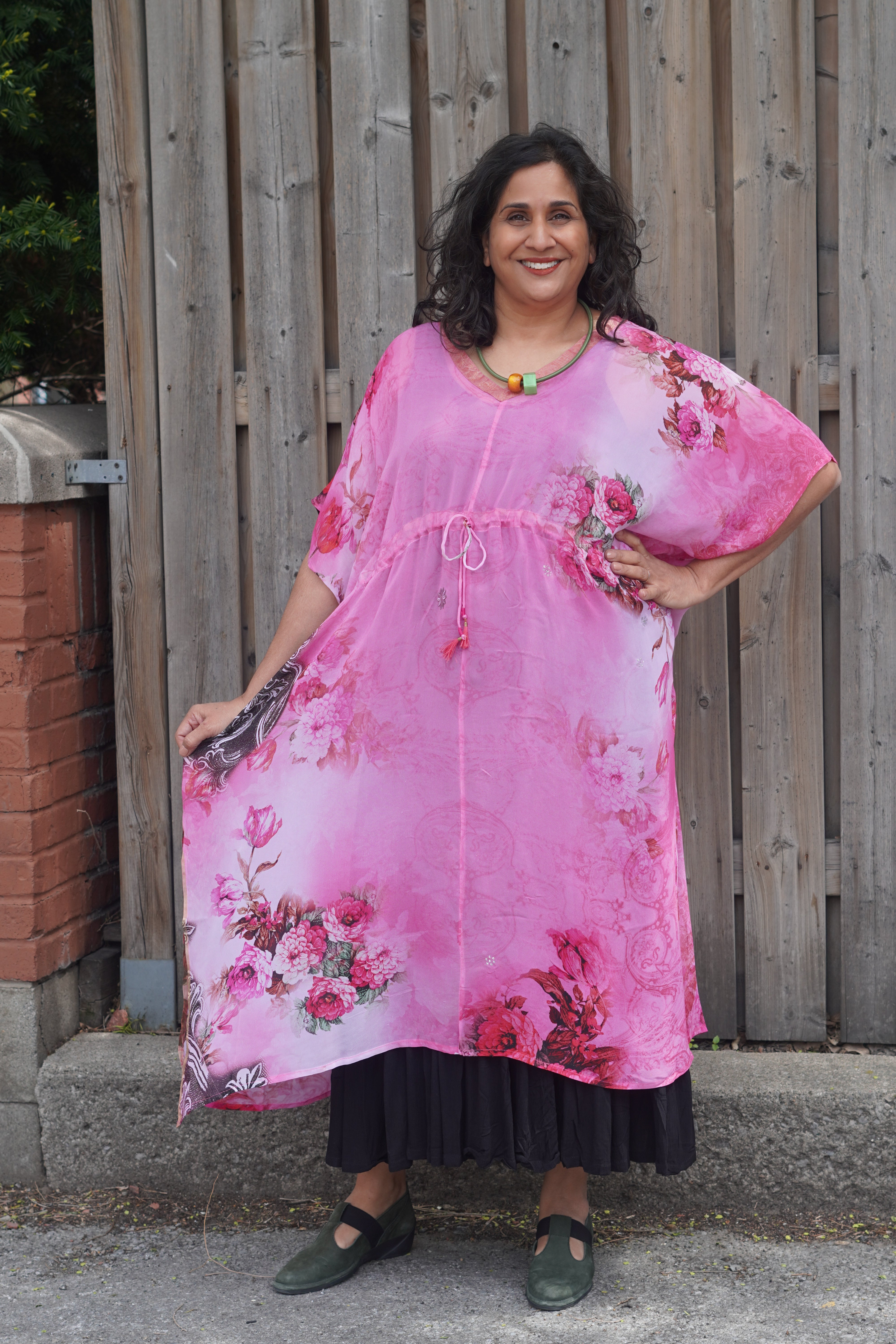 PRG8951 Sheer Avatar Pure Silk Maxi Kaftan