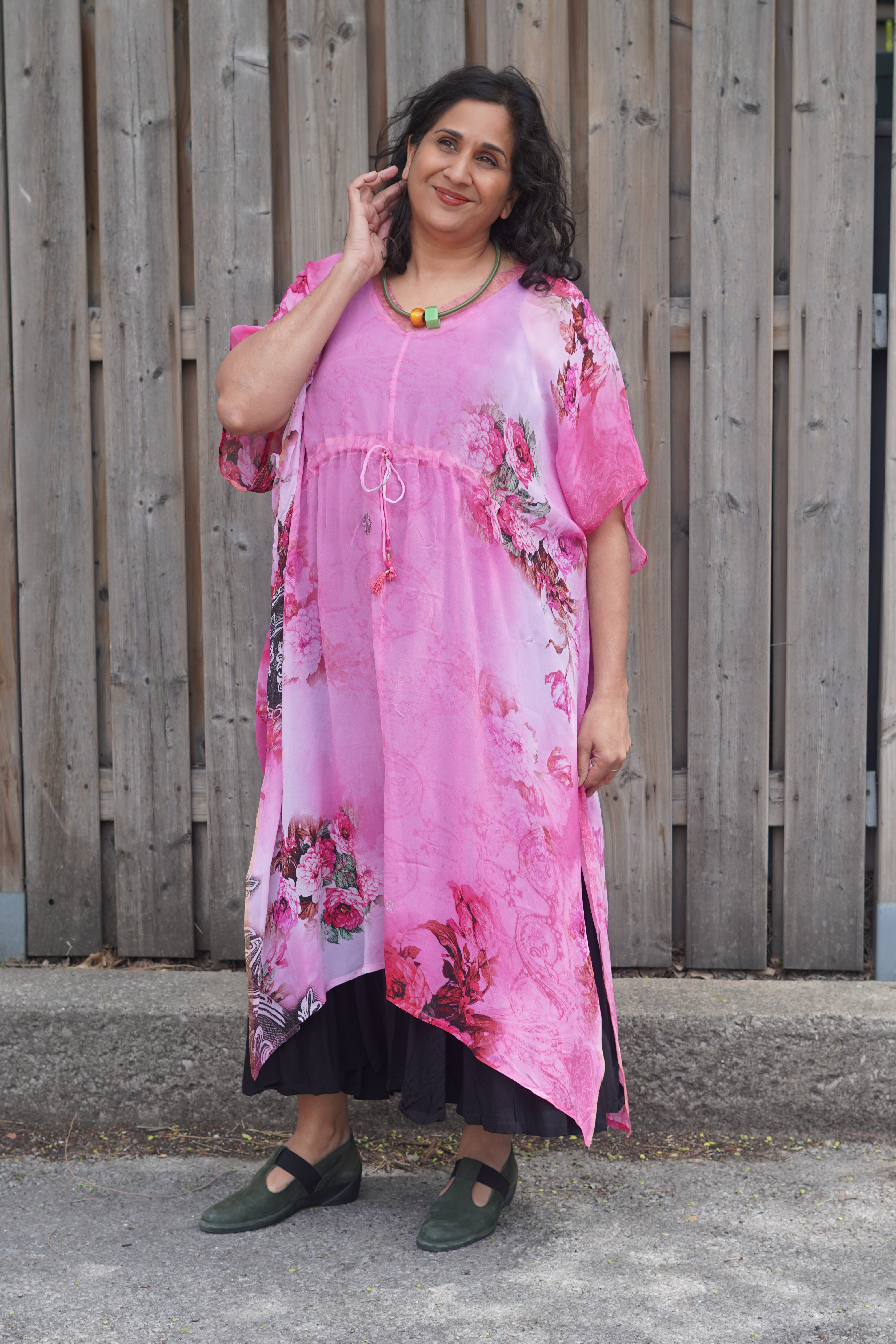 PRG8951 Sheer Avatar Pure Silk Maxi Kaftan