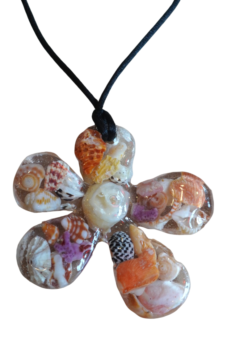 Floral Shell Pendant