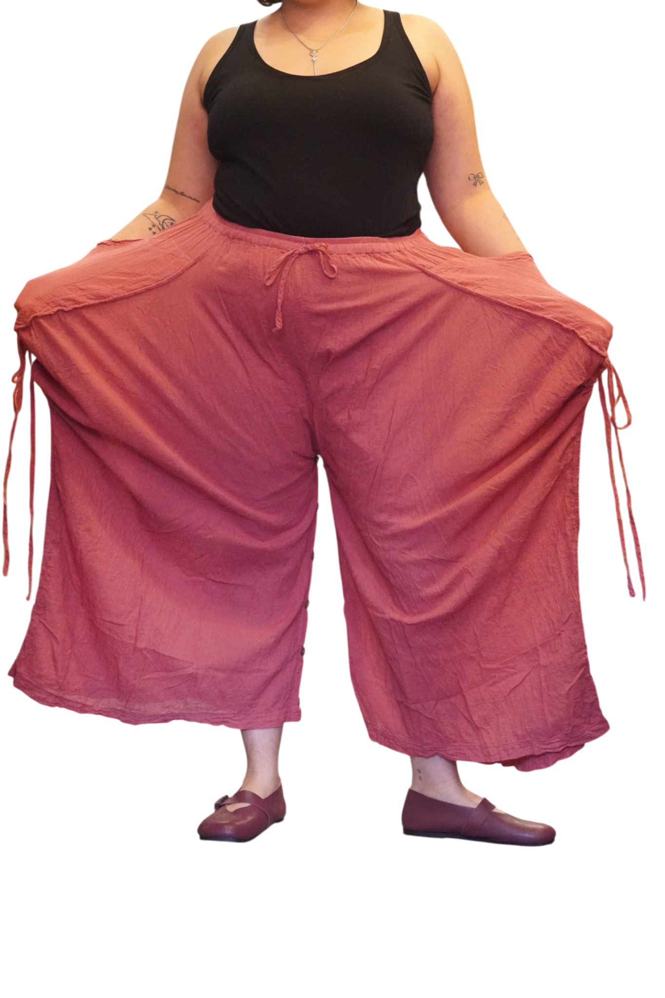 Watermelon Cotton Voile Tashi Versatile Pants/Skirt