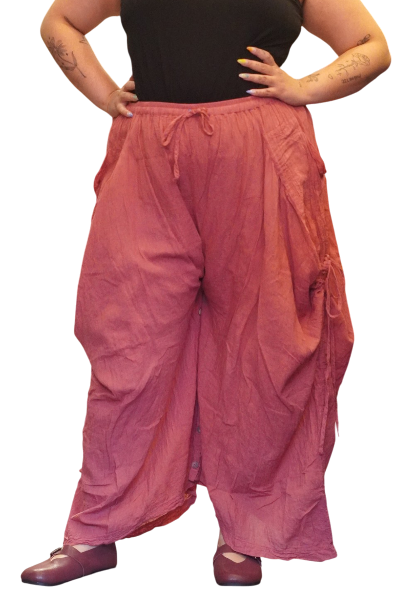 Watermelon Cotton Voile Tashi Versatile Pants/Skirt