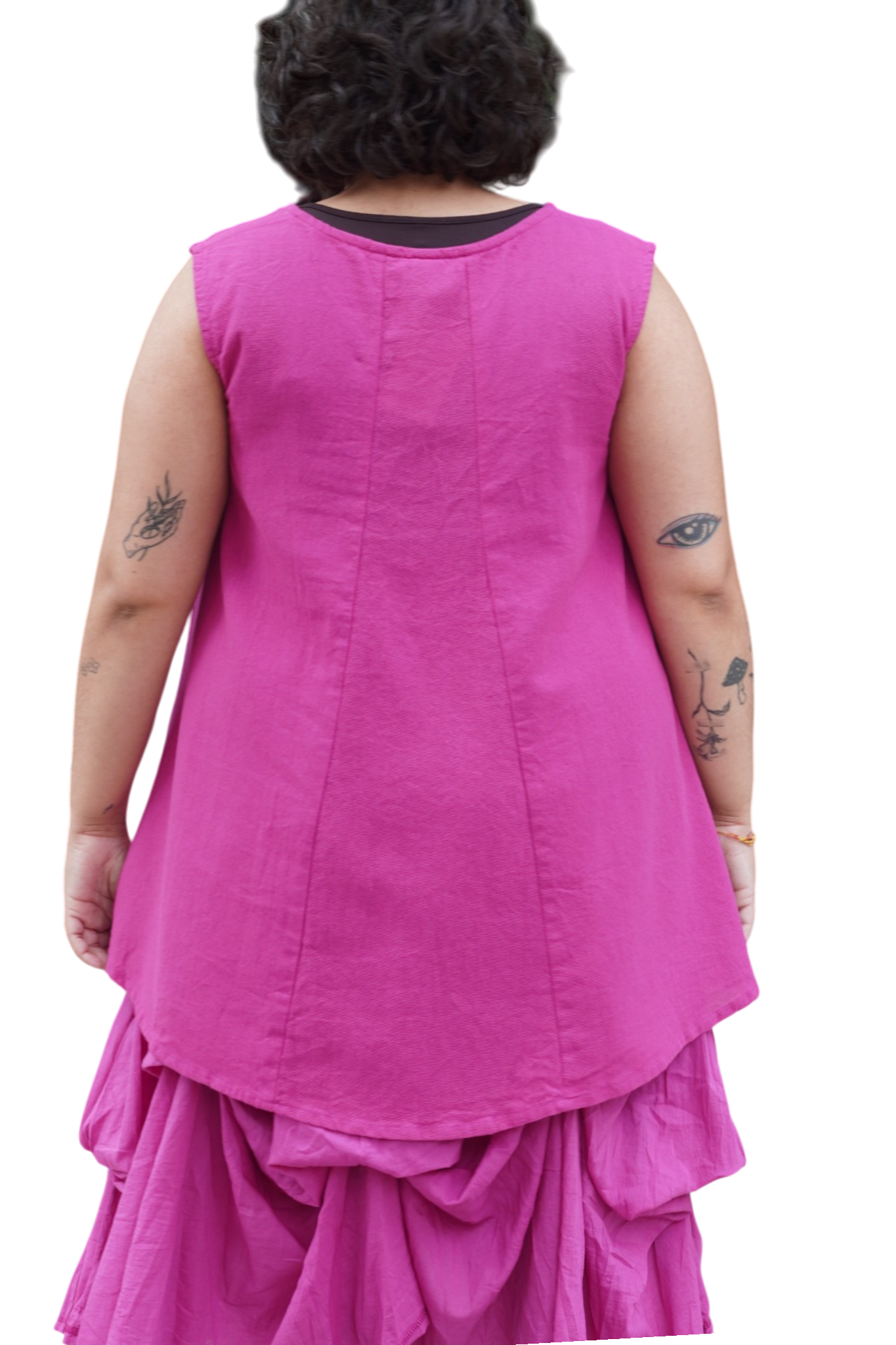 Fuchsia Cotton Swing Tank Top