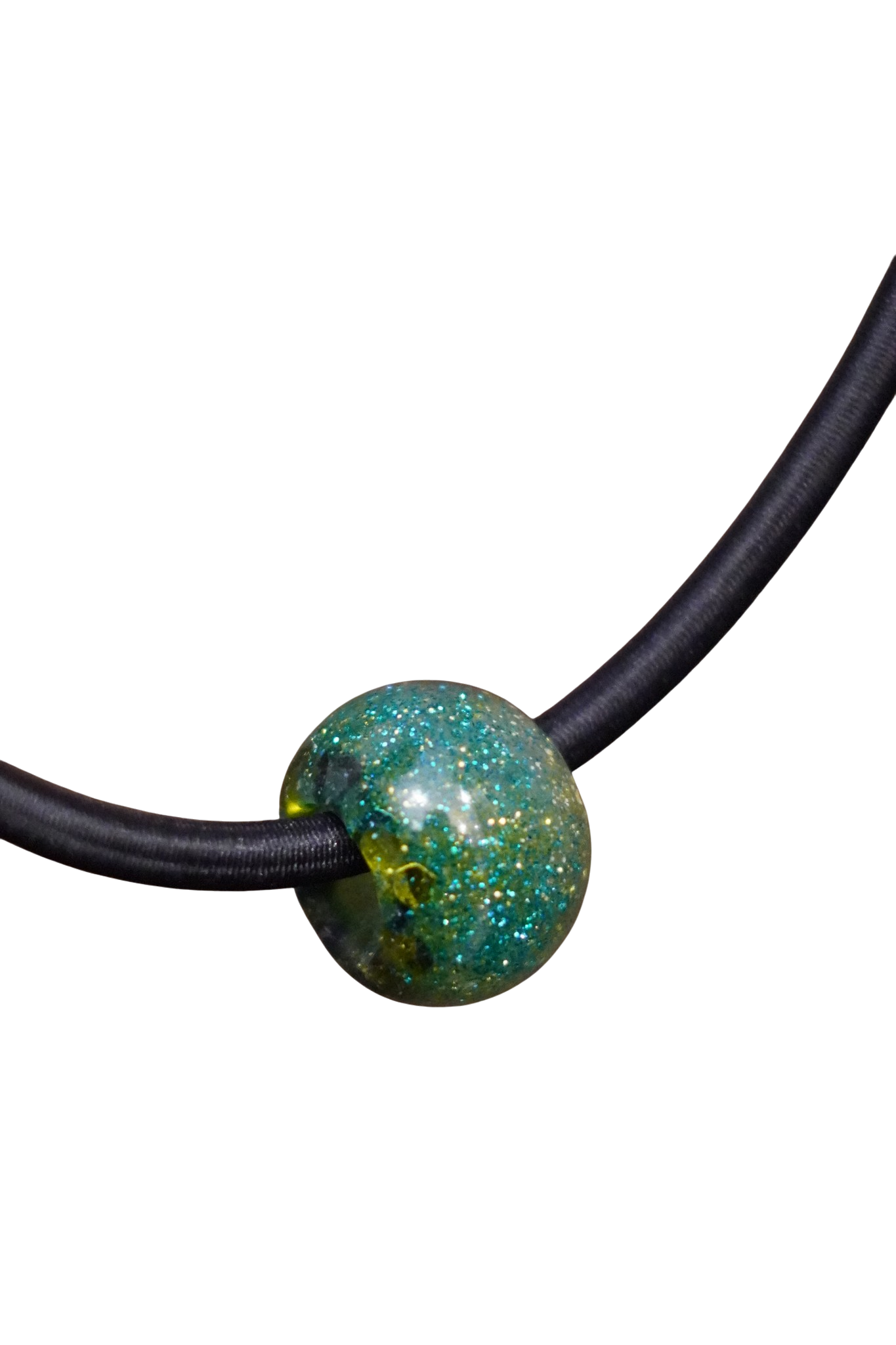 Green and Chartreuse Sparkle Bead
