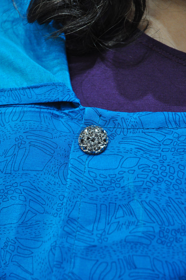 Metallic Black Cluster Magnetic Button